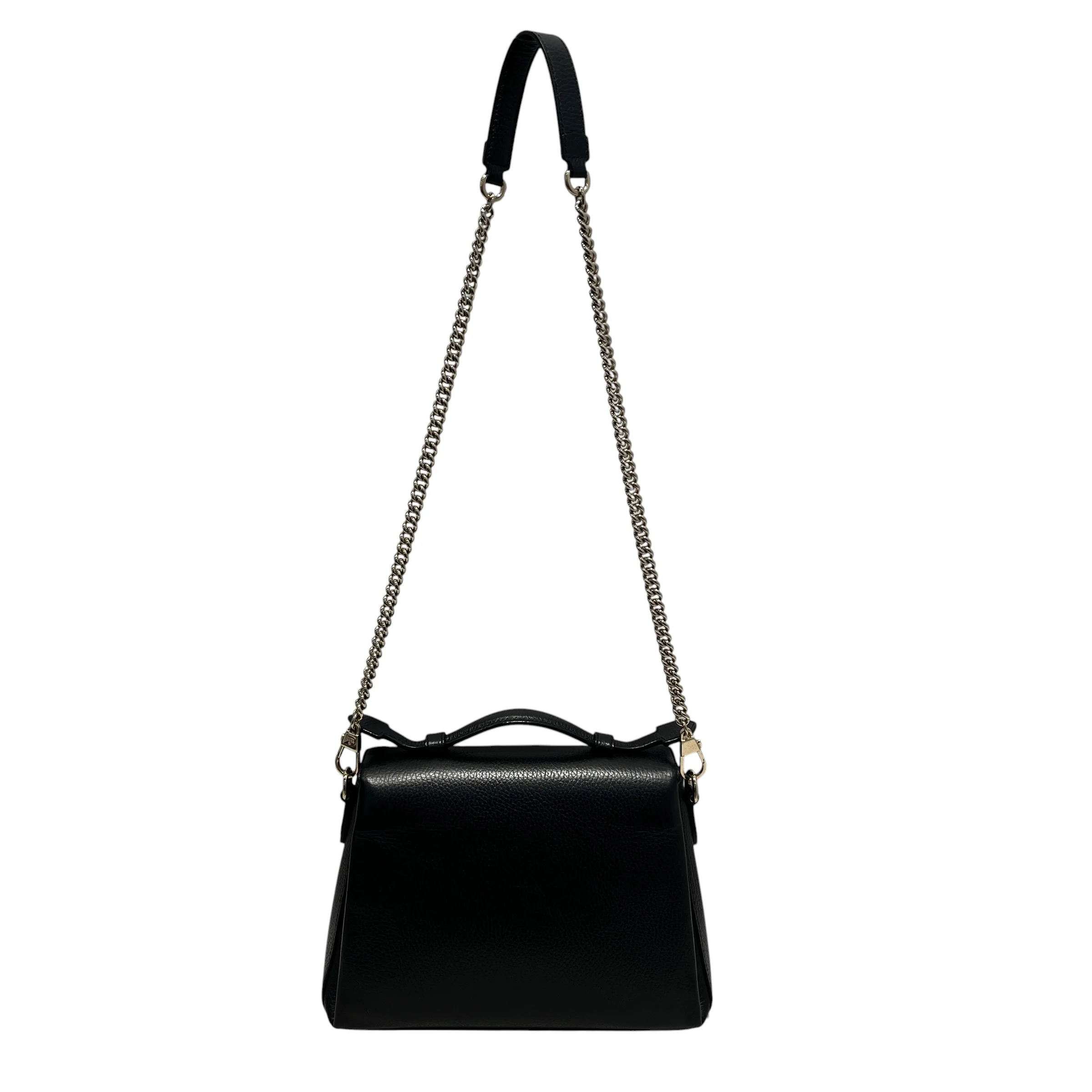 GUCCI/Hand Bag/Leather/BLK/INTERLOCKING GG