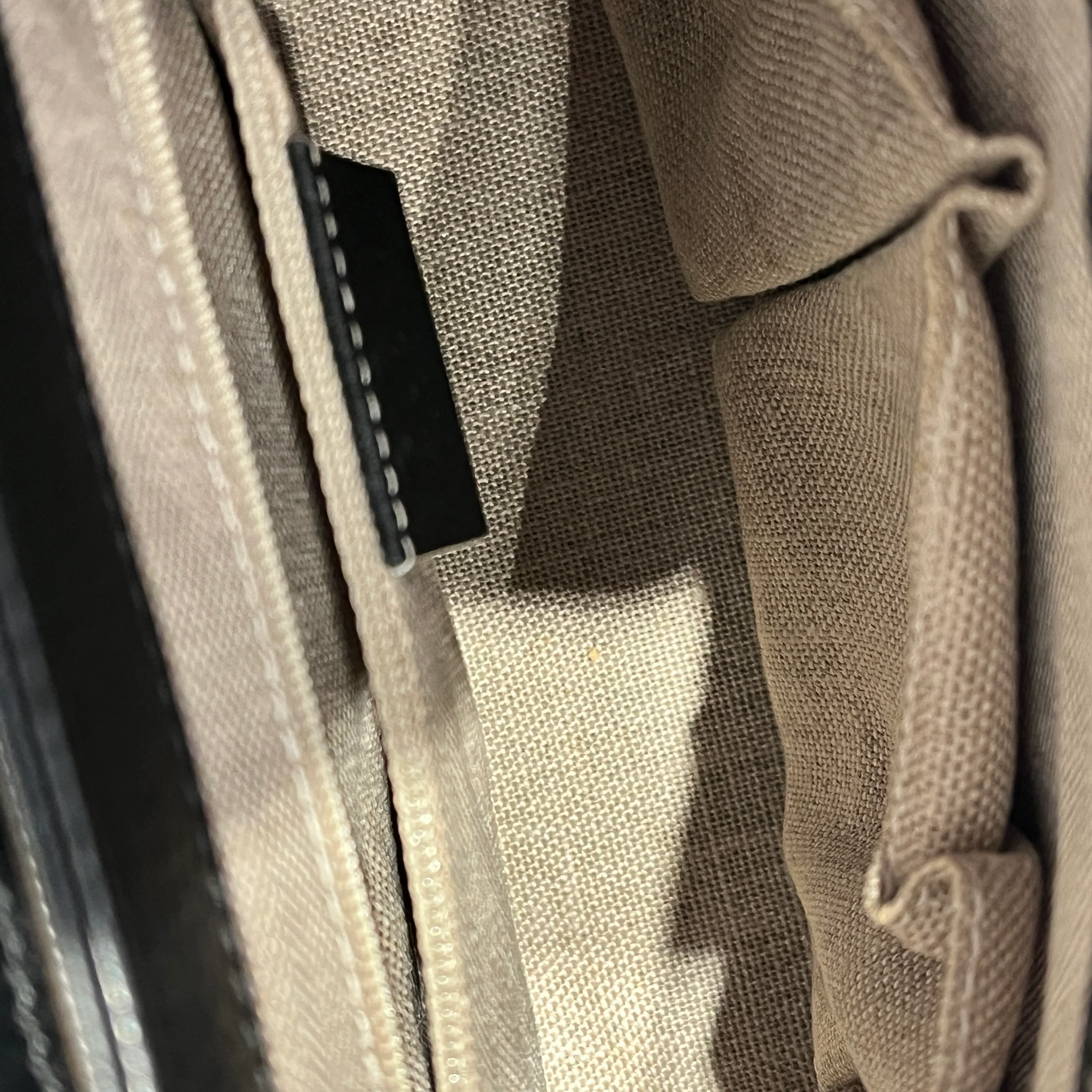GUCCI/Hand Bag/Leather/BLK/INTERLOCKING GG