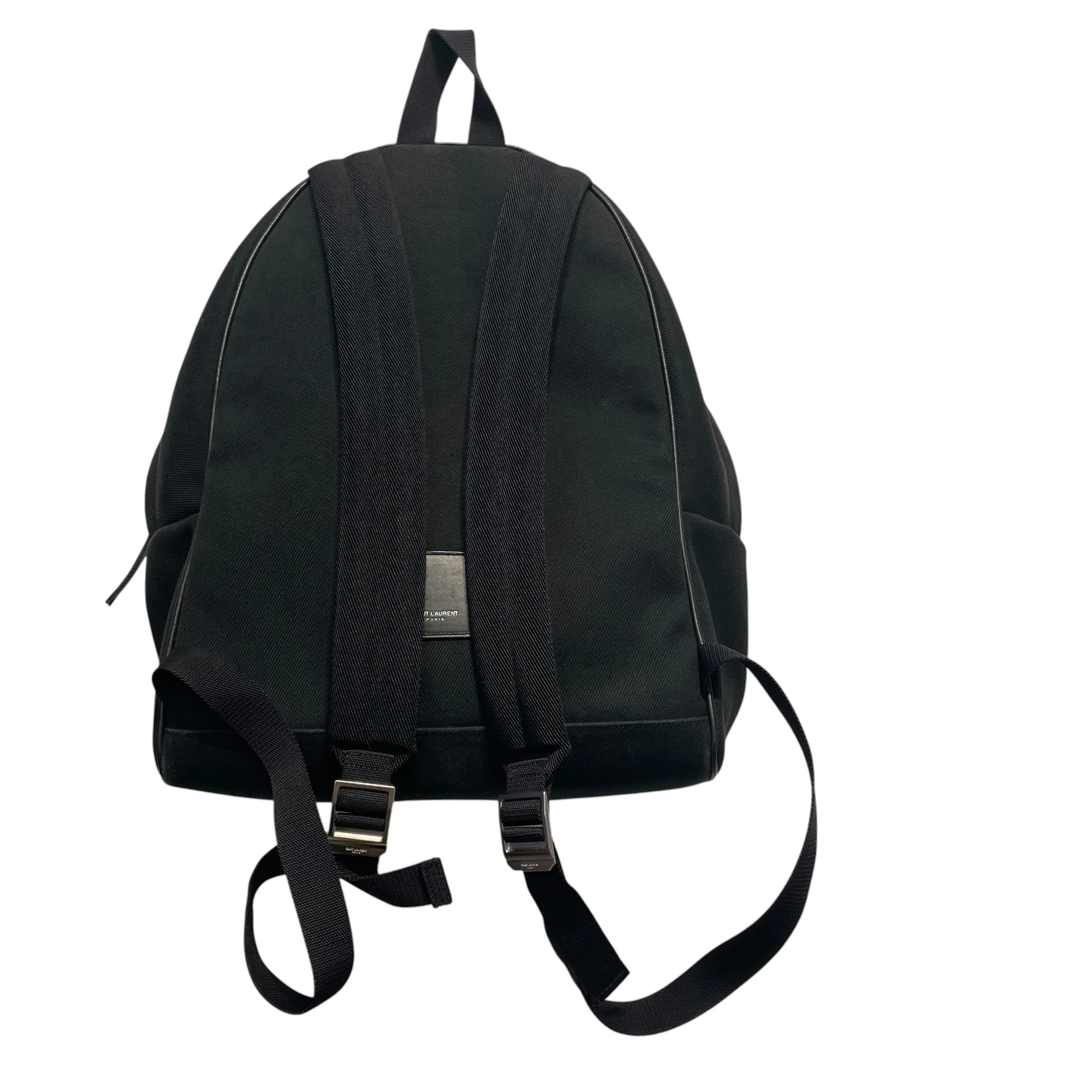SAINT LAURENT/Backpack/Cotton/BLK/STUDDS