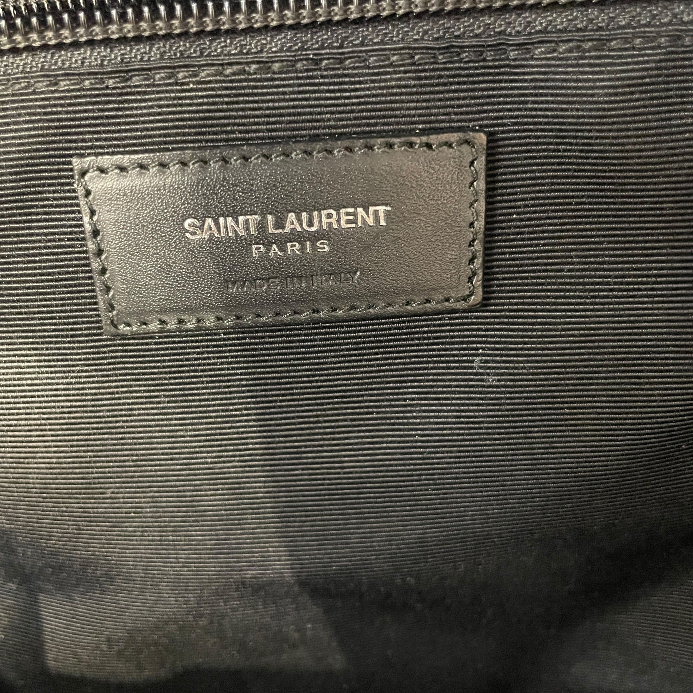 SAINT LAURENT/Backpack/Cotton/BLK/STUDDS