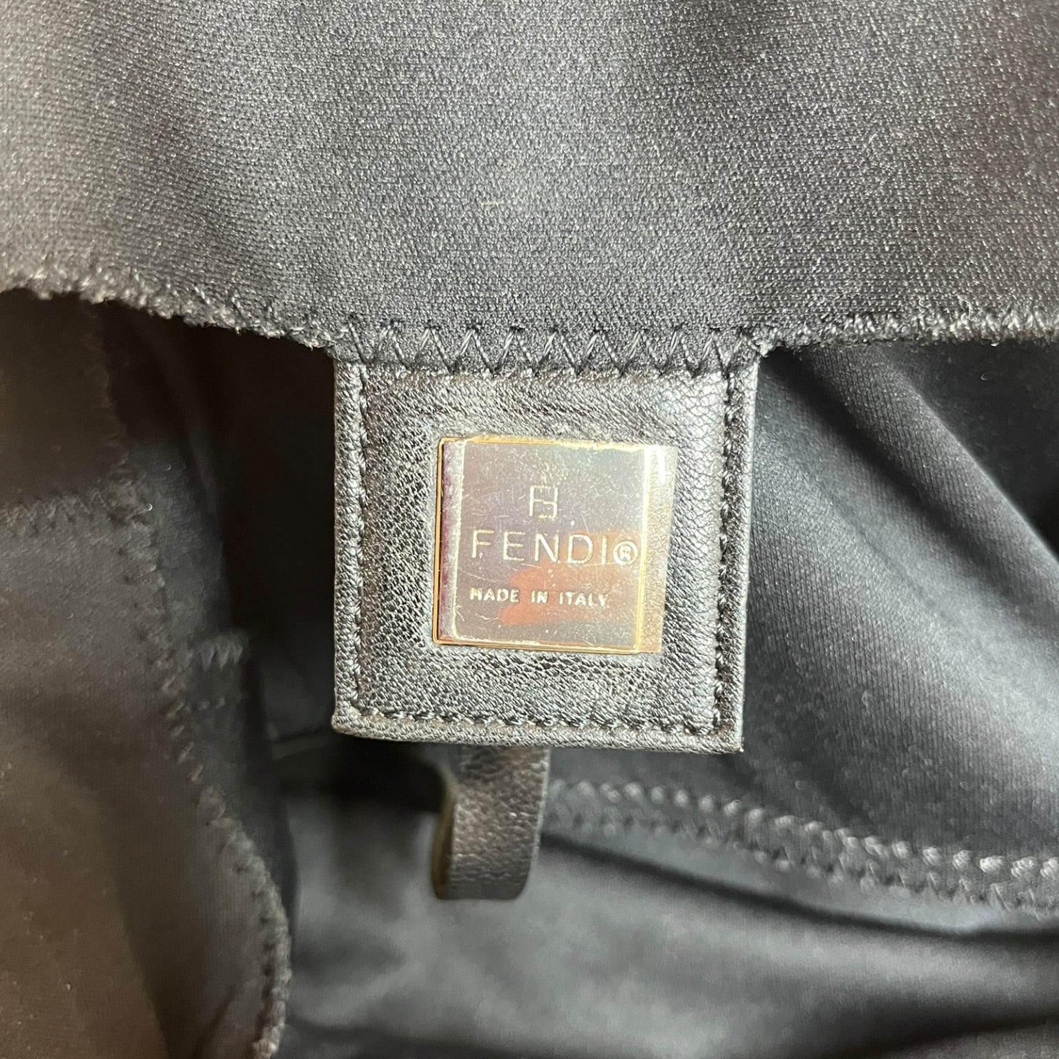 FENDI/Hand Bag/Cotton/BLK/top handle