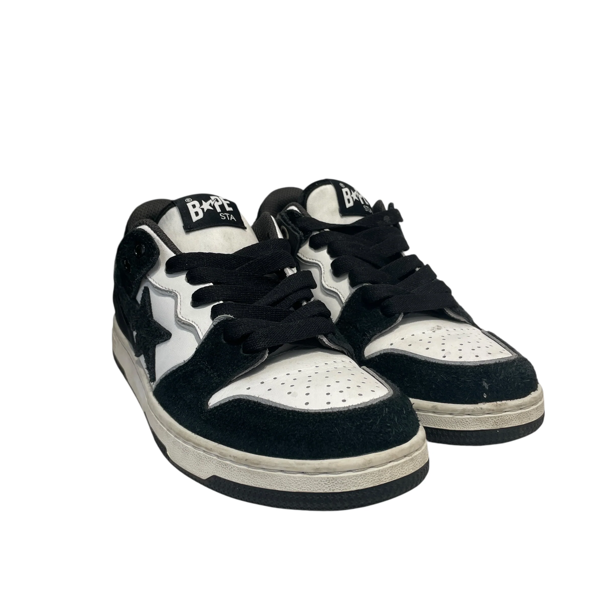 BAPE STA!/Low-Sneakers/US 8/Leather/WHT/