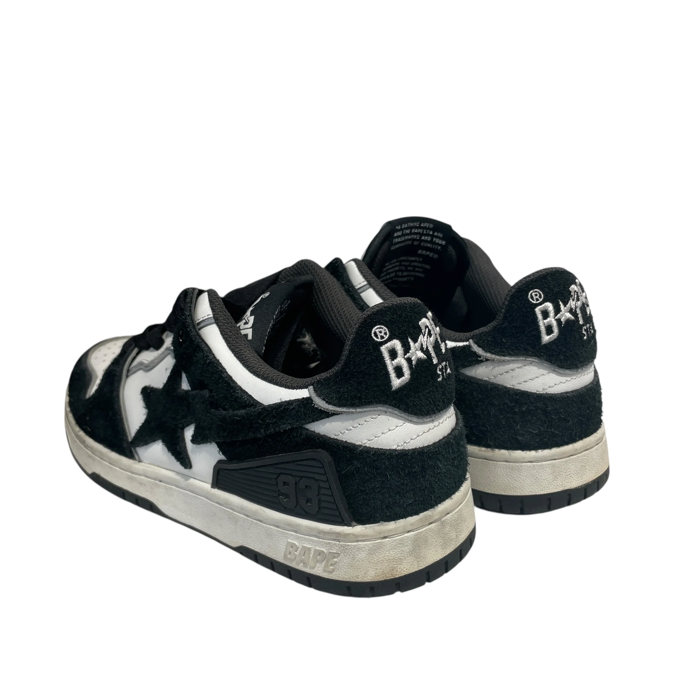 BAPE STA!/Low-Sneakers/US 8/Leather/WHT/