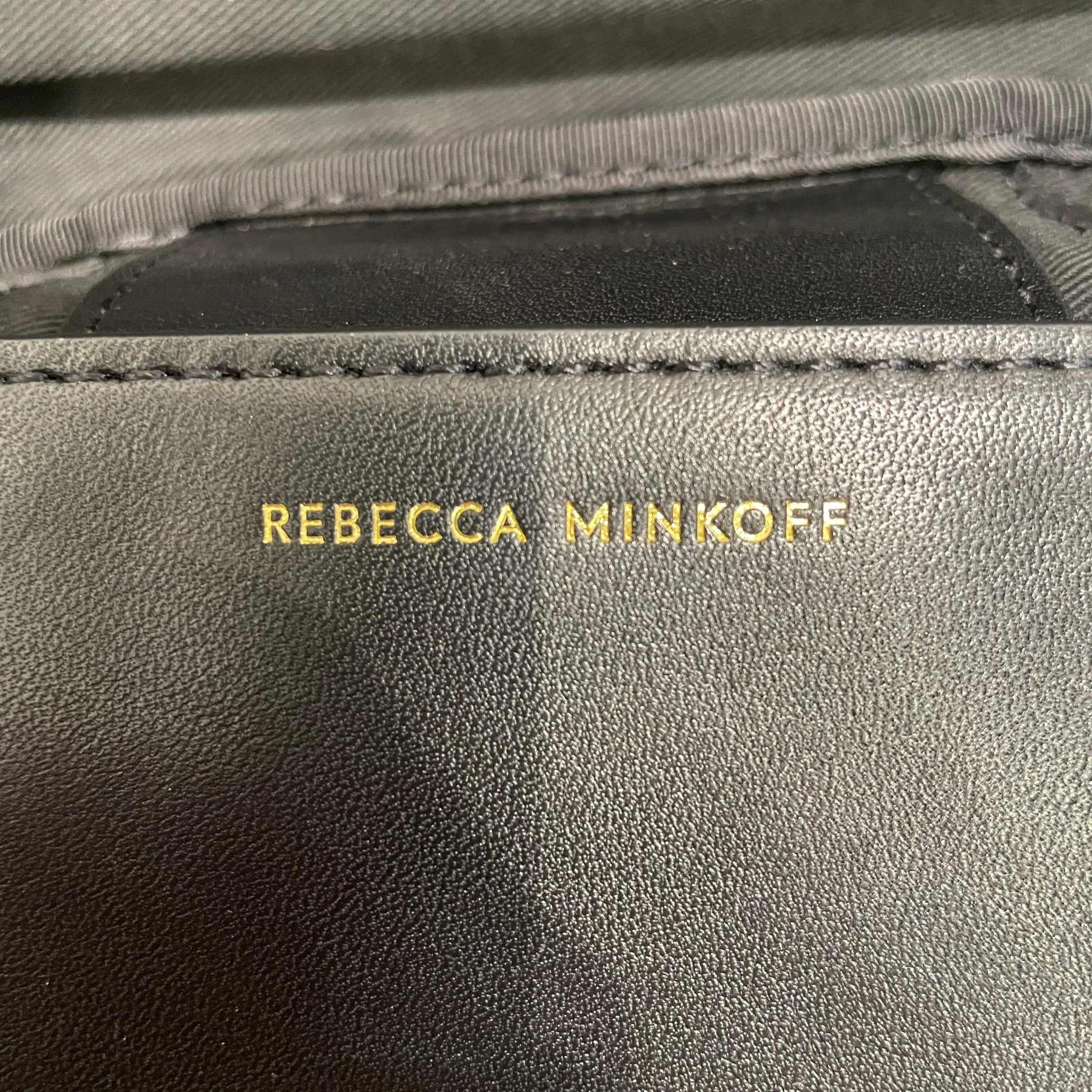 REBECCA MINKOFF/Basket Bag/Leather/BLK/GOLD BUCKLED BUCKET BAG