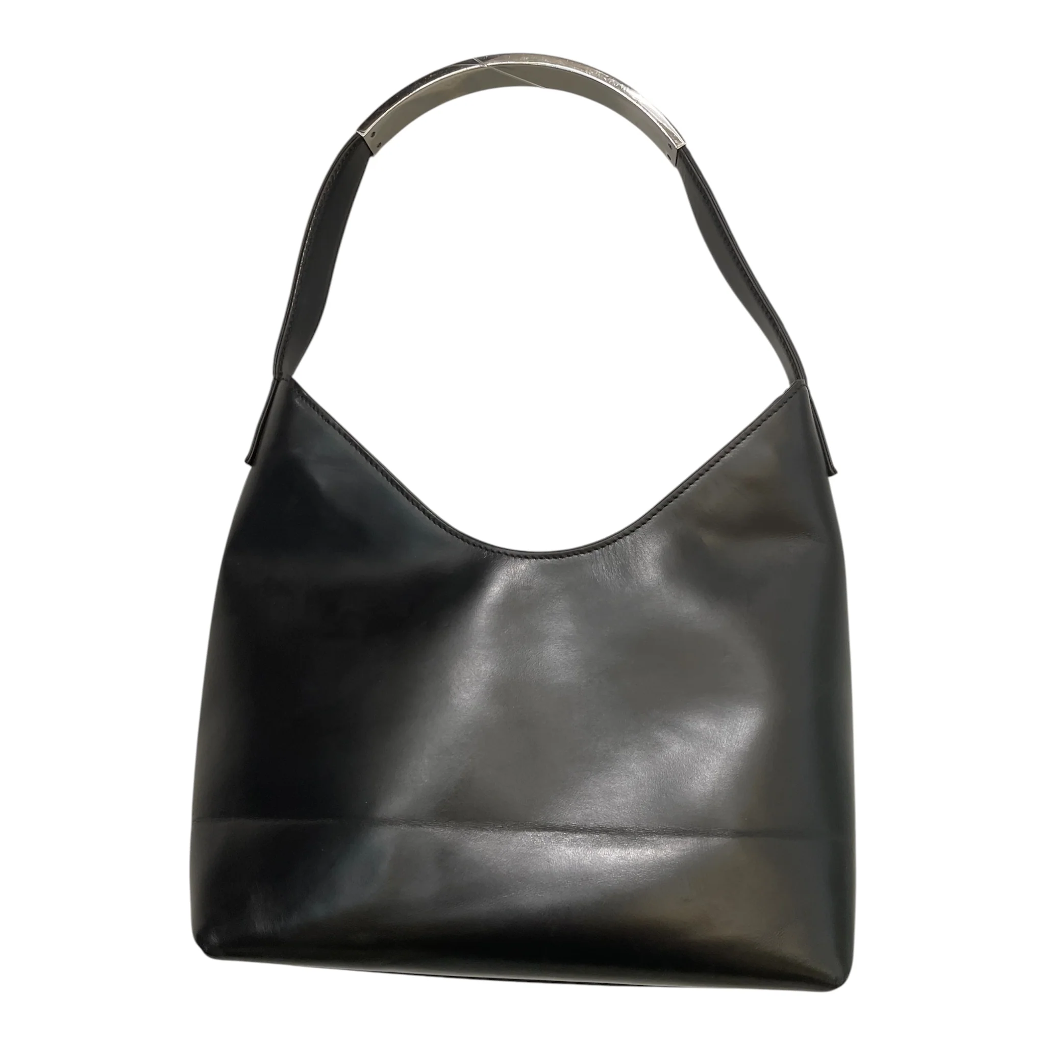 GUCCI/Hand Bag/Leather/BLK/GUCCI BY TOMFOD W/METAL HANDLE