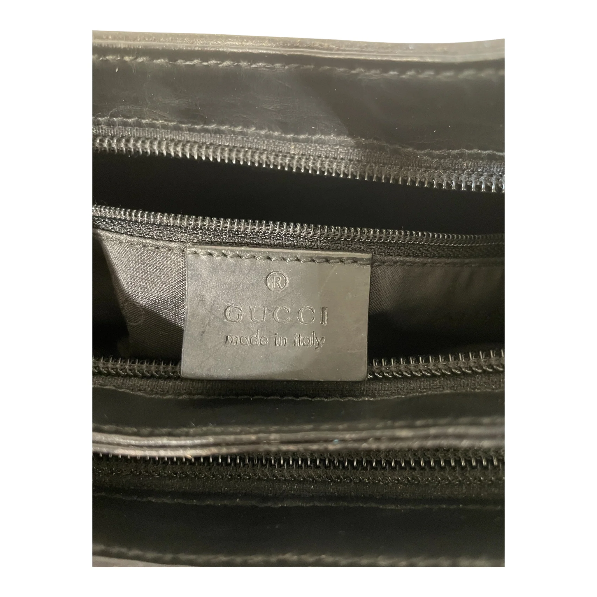 GUCCI/Hand Bag/Leather/BLK/GUCCI BY TOMFOD W/METAL HANDLE