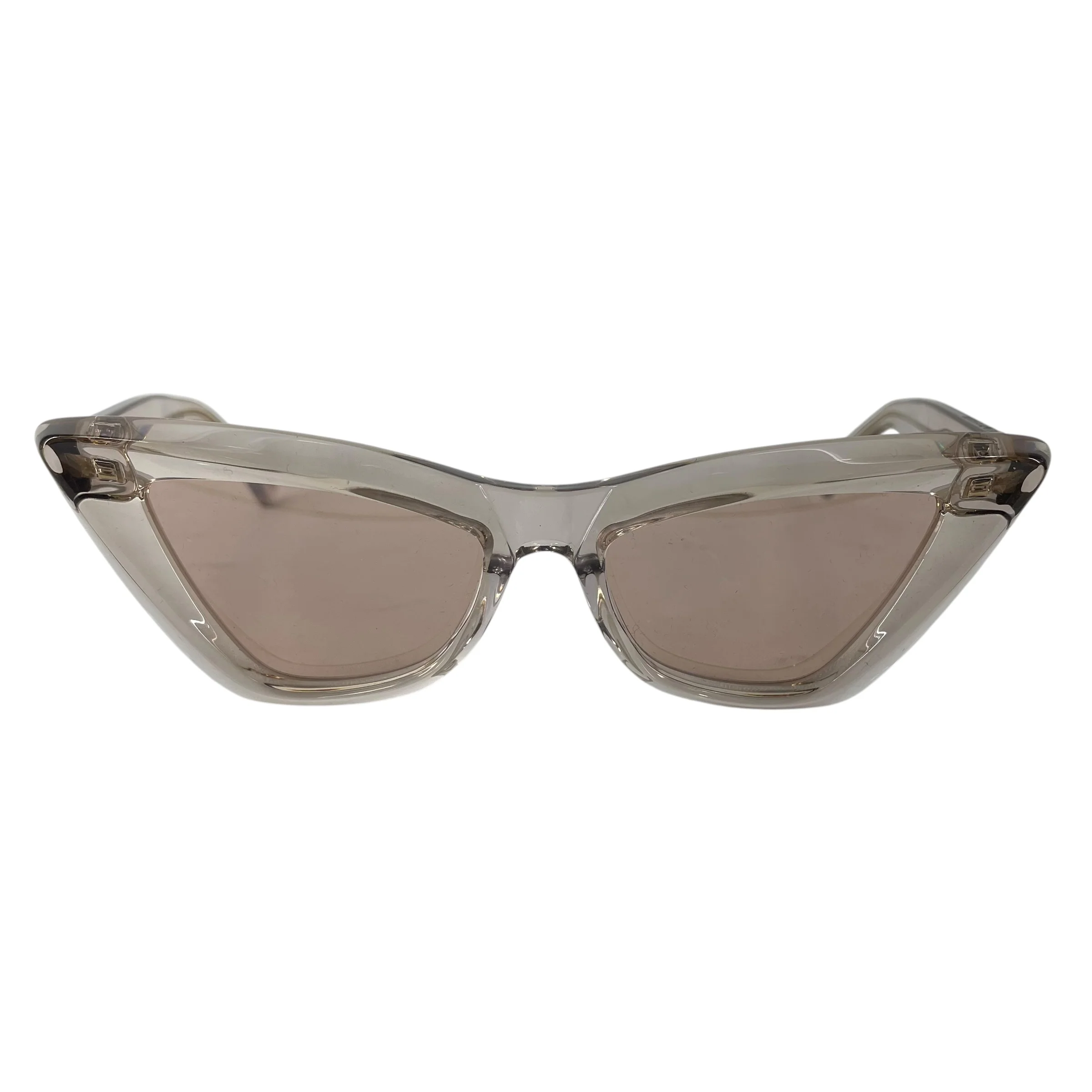 BOTTEGA VENETA/Sunglasses/Plastic/PNK/CLEAR CAT EYE