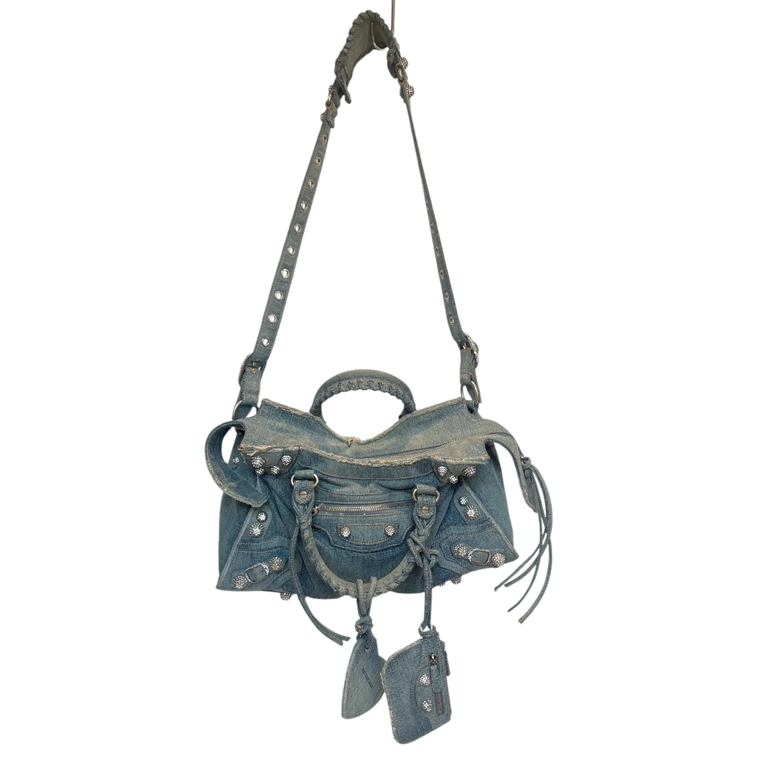 BALENCIAGA/Cross Body Bag/Denim/BLU/2022 neo cagole city w/rhine