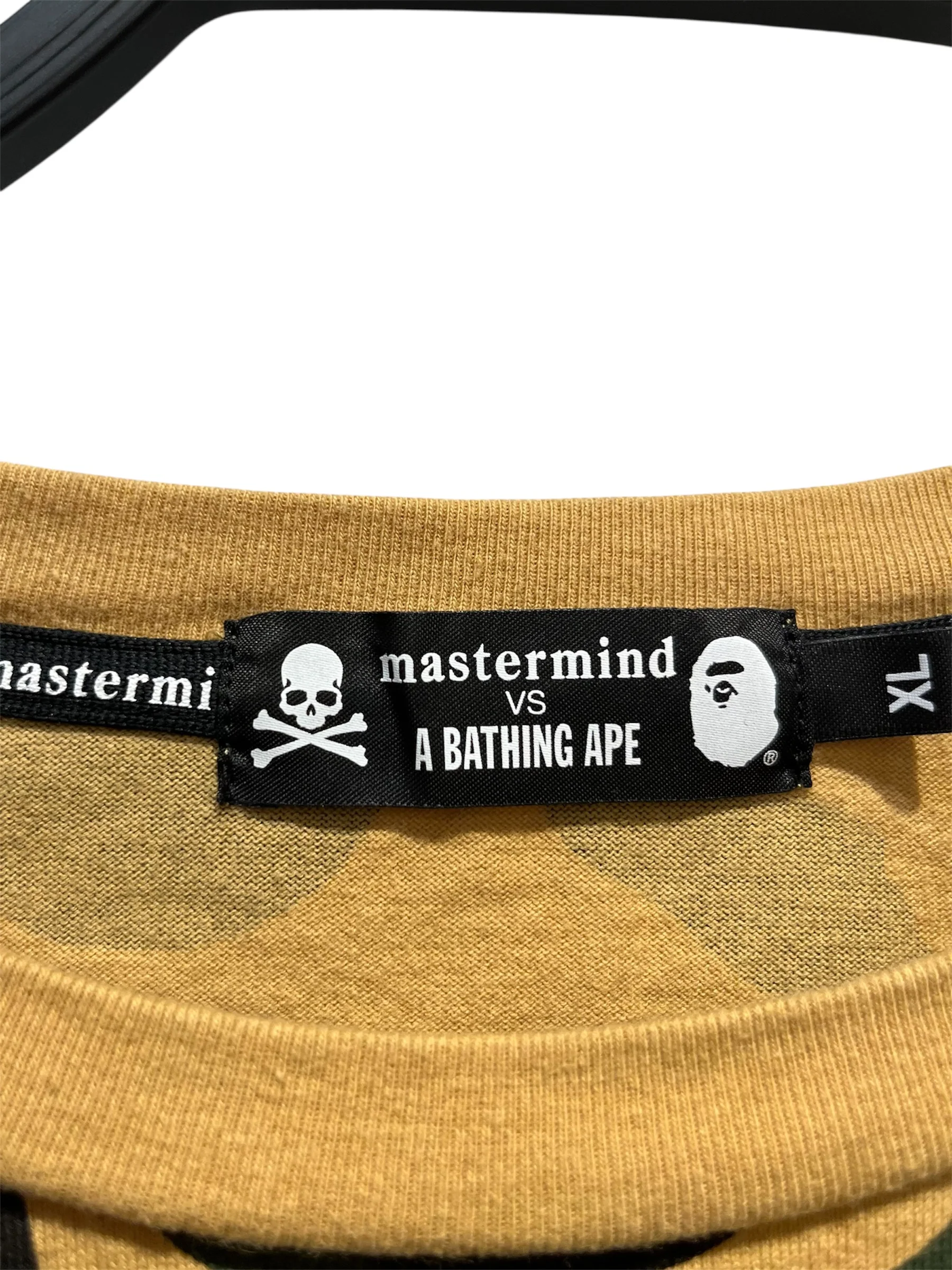 mastermind JAPAN/A BATHING APE/T-Shirt/XL/Cotton/BEG/Camouflage/logos