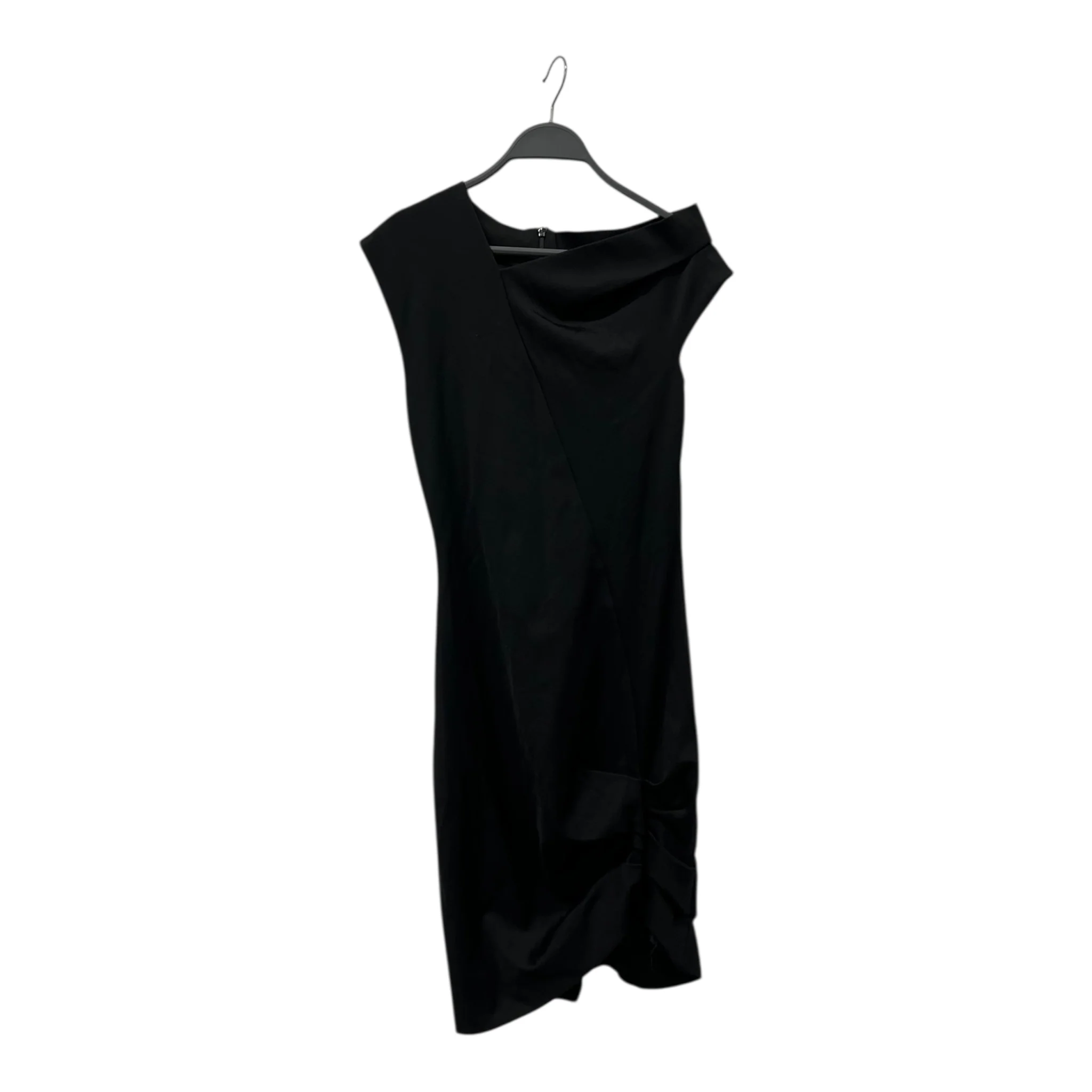 Helmut Lang/SS Dress/4/Rayon/BLK/FRONT DRAPE ASYMMETRICAL NECK