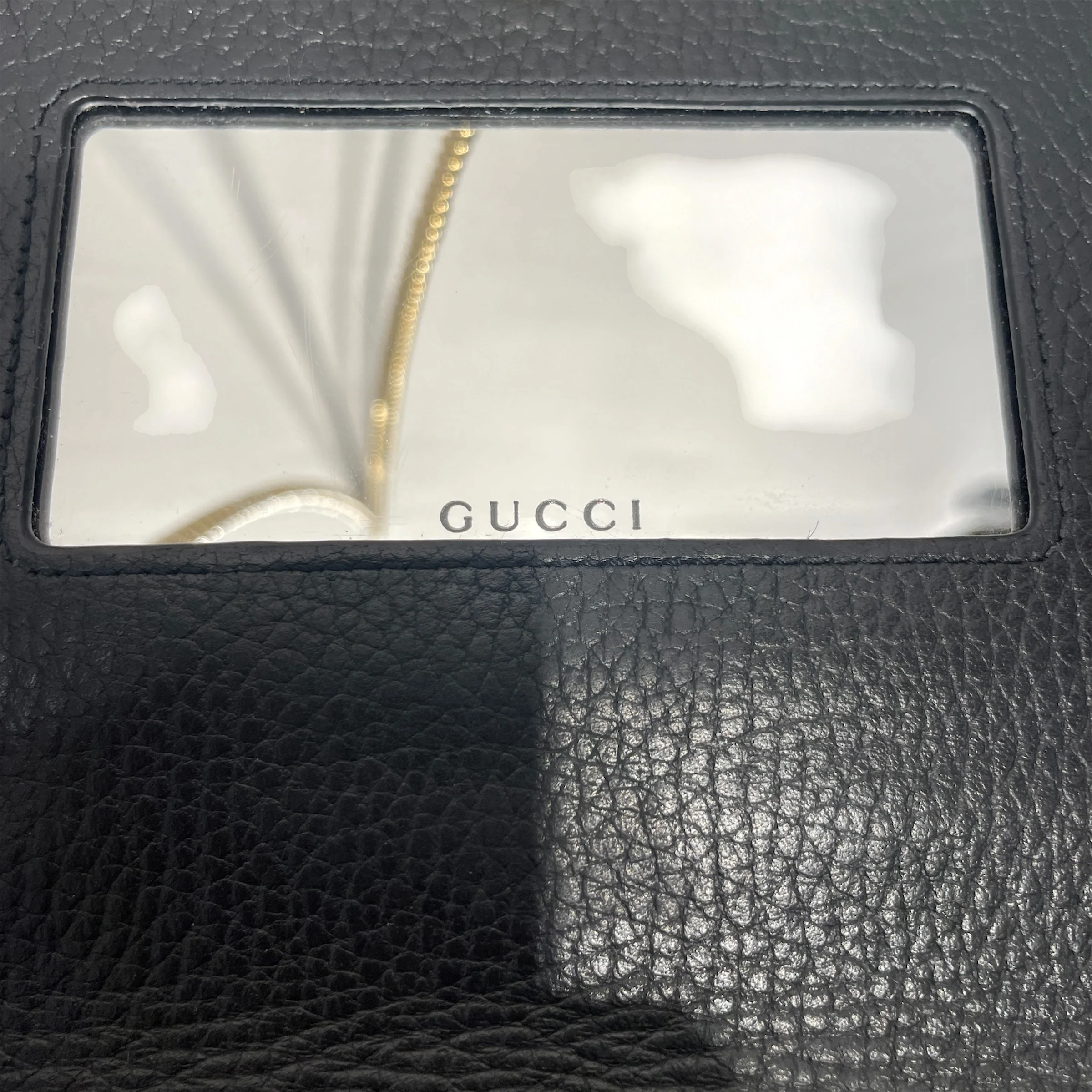 GUCCI/Cross Body Bag/Leather/BLK/MARMONT LEATHER