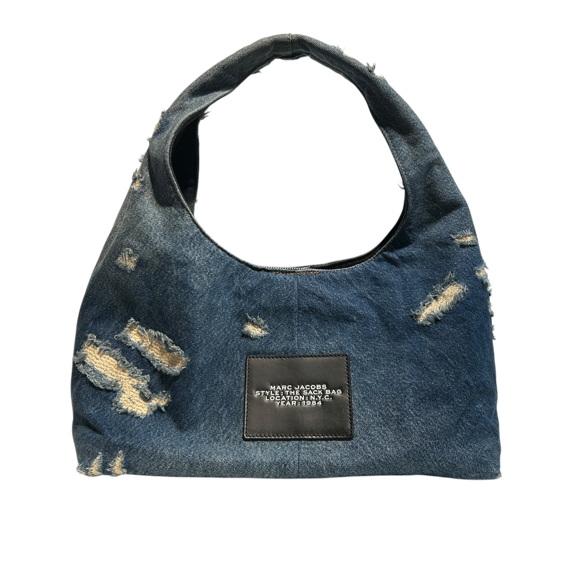 MARC JACOBS/Tote Bag/Denim/IDG/Denim Distressed The Sack Bag