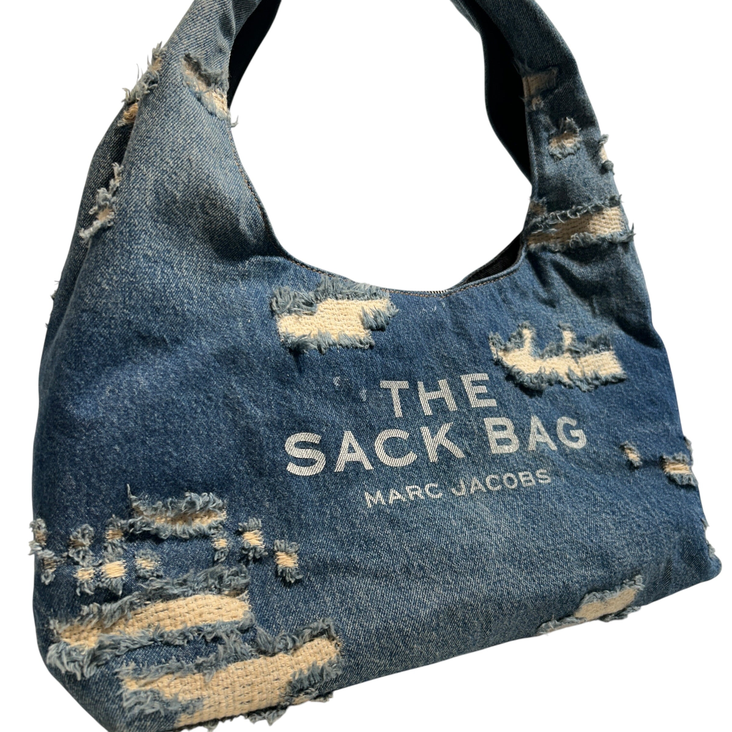MARC JACOBS/Tote Bag/Denim/IDG/Denim Distressed The Sack Bag