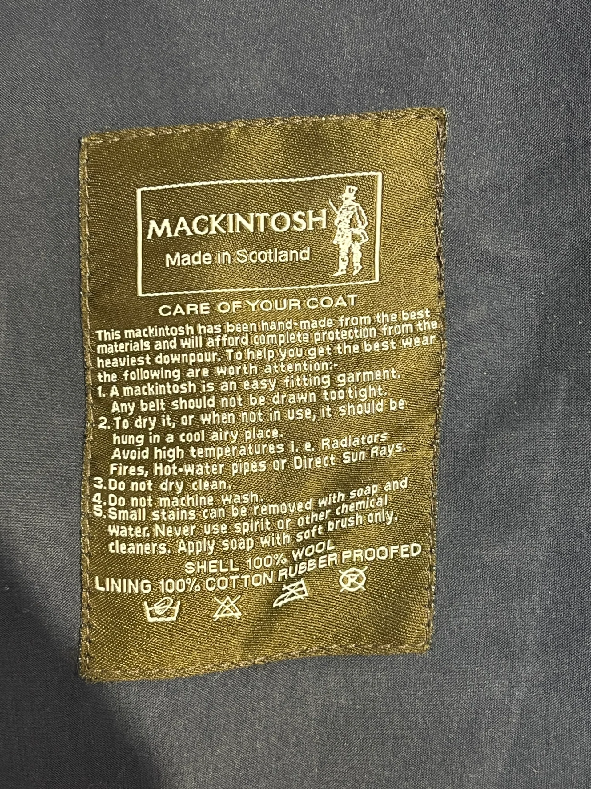 MACKINTOSH LONDON/Peacoat/M/NVY/HANDMADE TAPE SEAM TRENCH