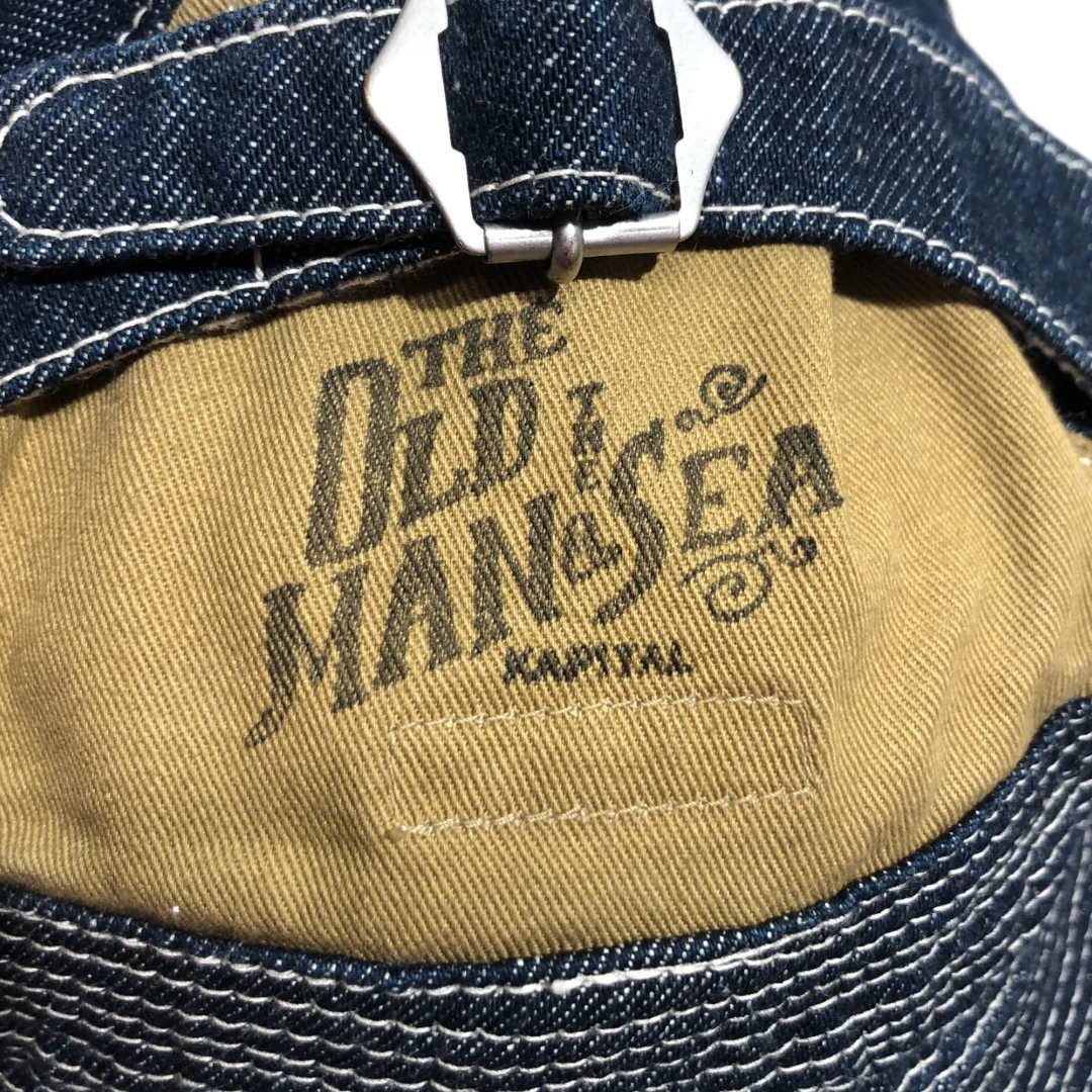 KAPITAL/Bucket Hat/OS/Stripe/Cotton/NVY/Bucket Hat w buckle