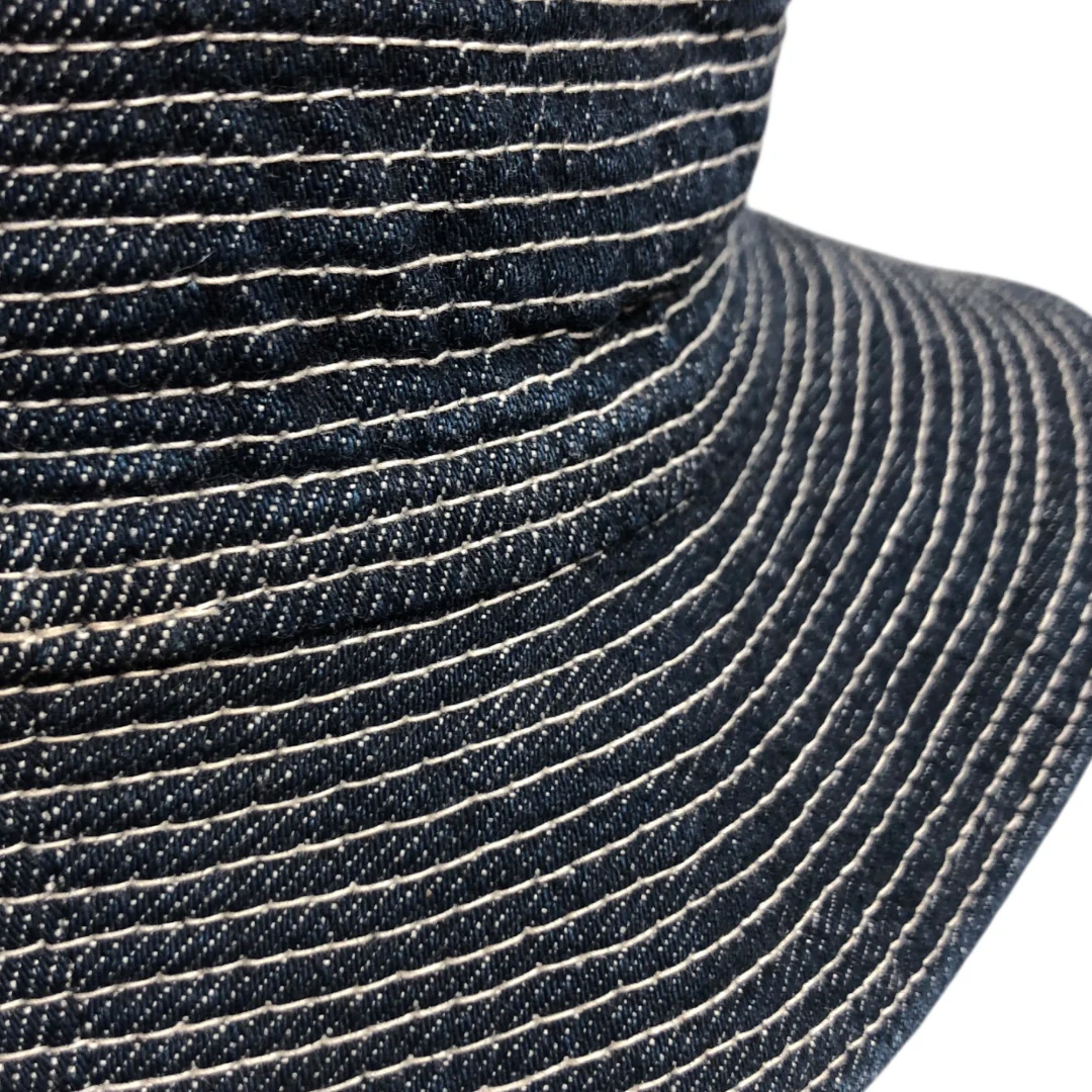 KAPITAL/Bucket Hat/OS/Stripe/Cotton/NVY/Bucket Hat w buckle