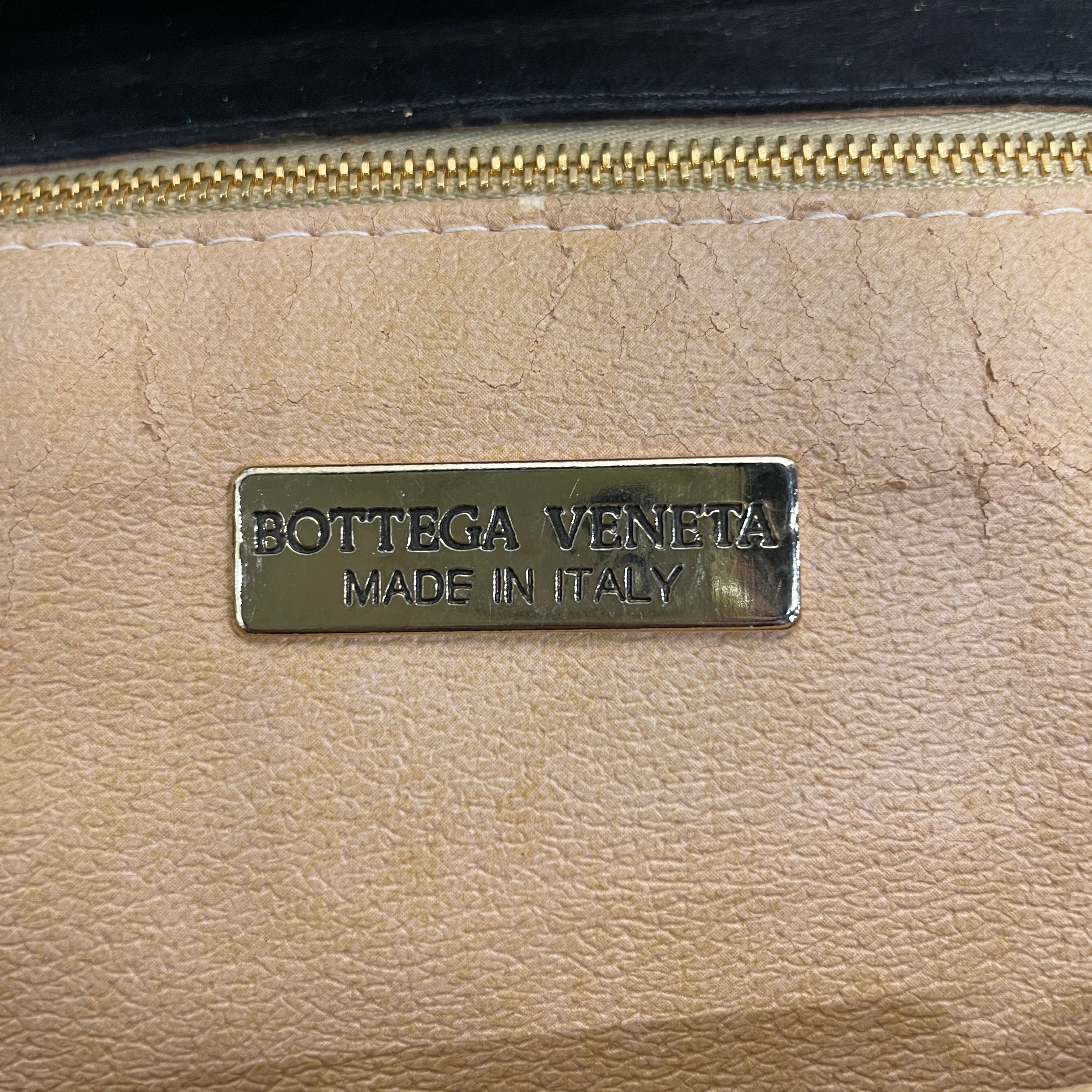 BOTTEGA VENETA/Cross Body Bag/Leather/BLK/Vintage Intrecciato Crossbody