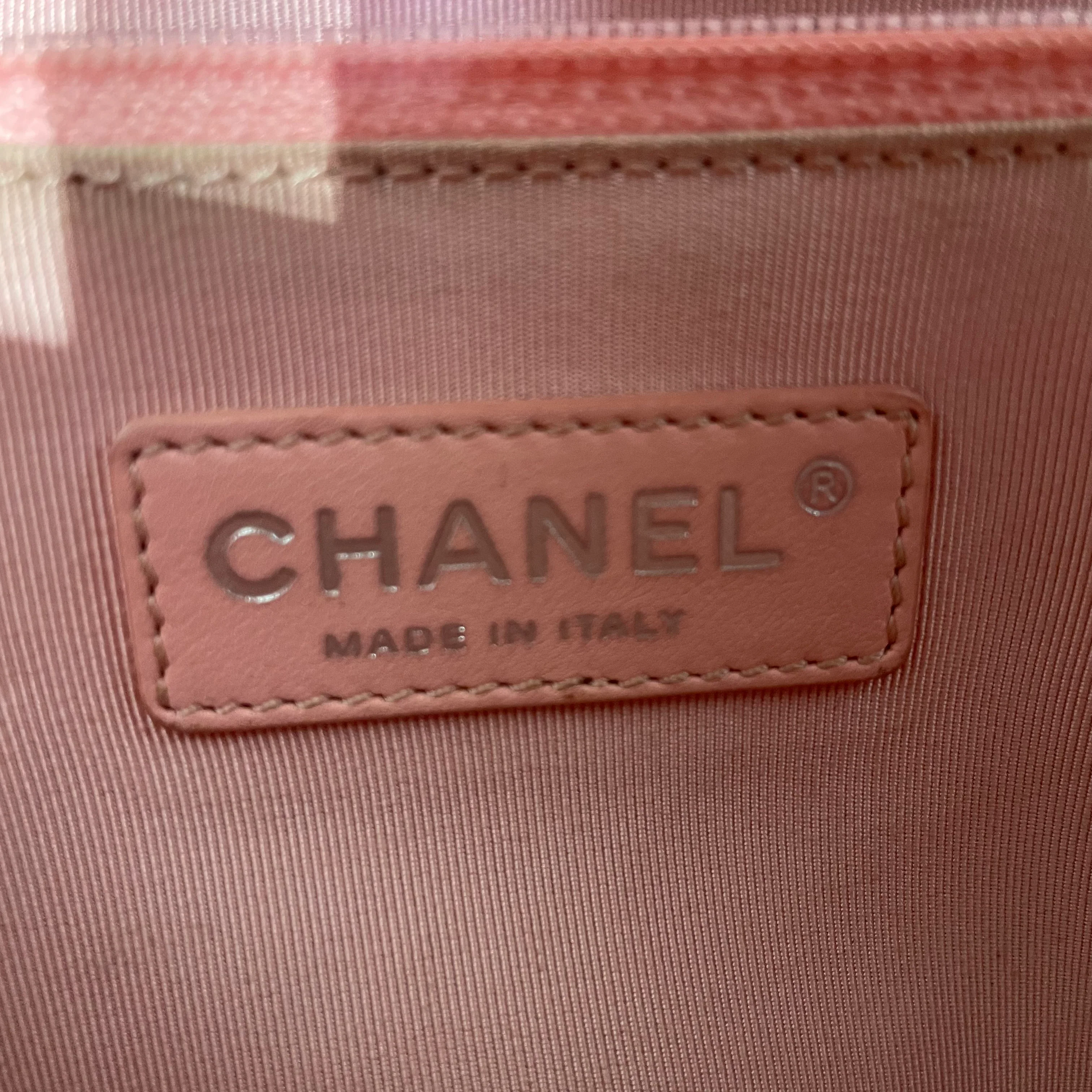 CHANEL/Bag/Leather/PNK/QUILTED CALFSKIN BOY BAG