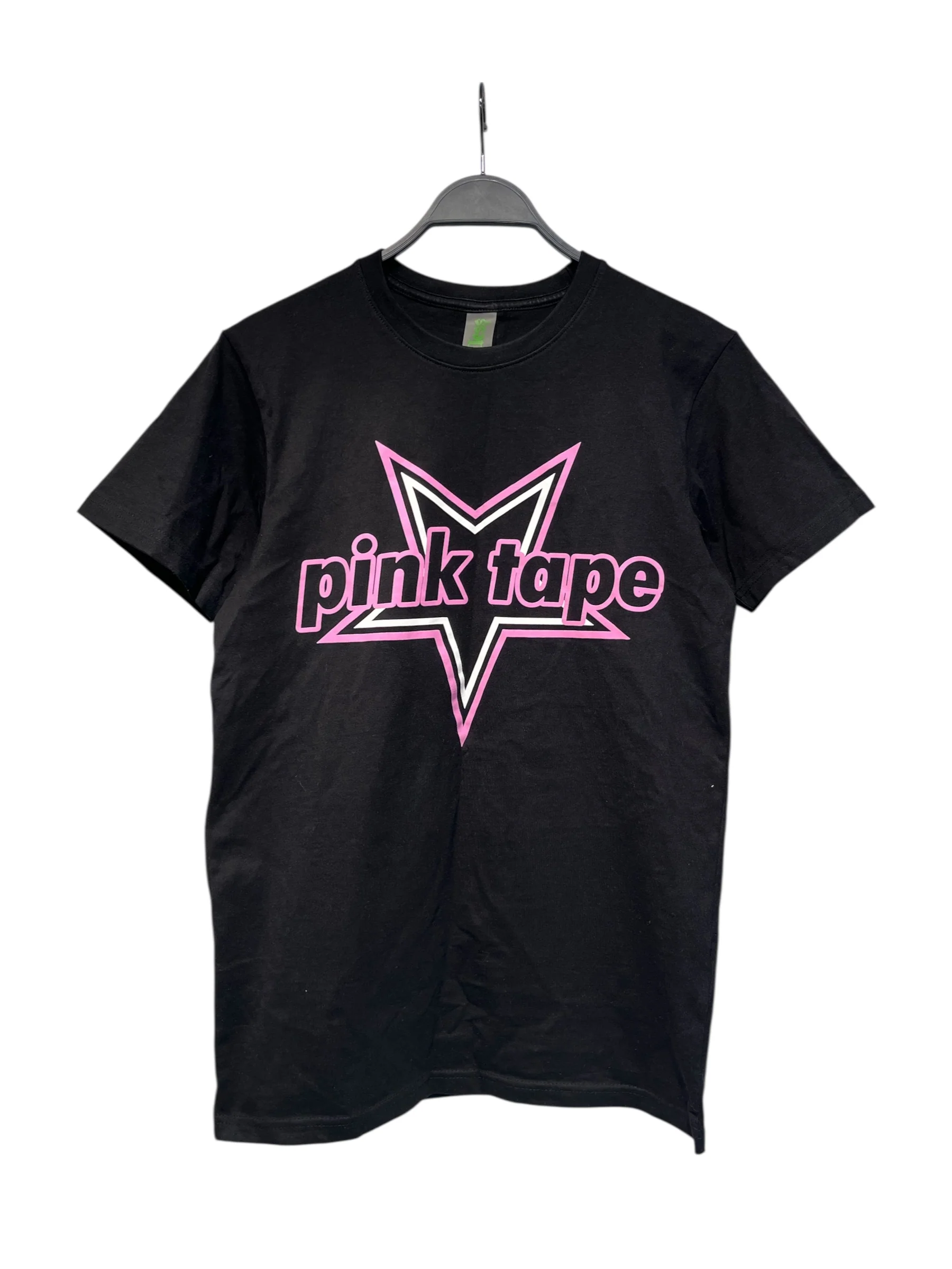 Endless Denim/T-Shirt/S/Cotton/BLK/pink tape