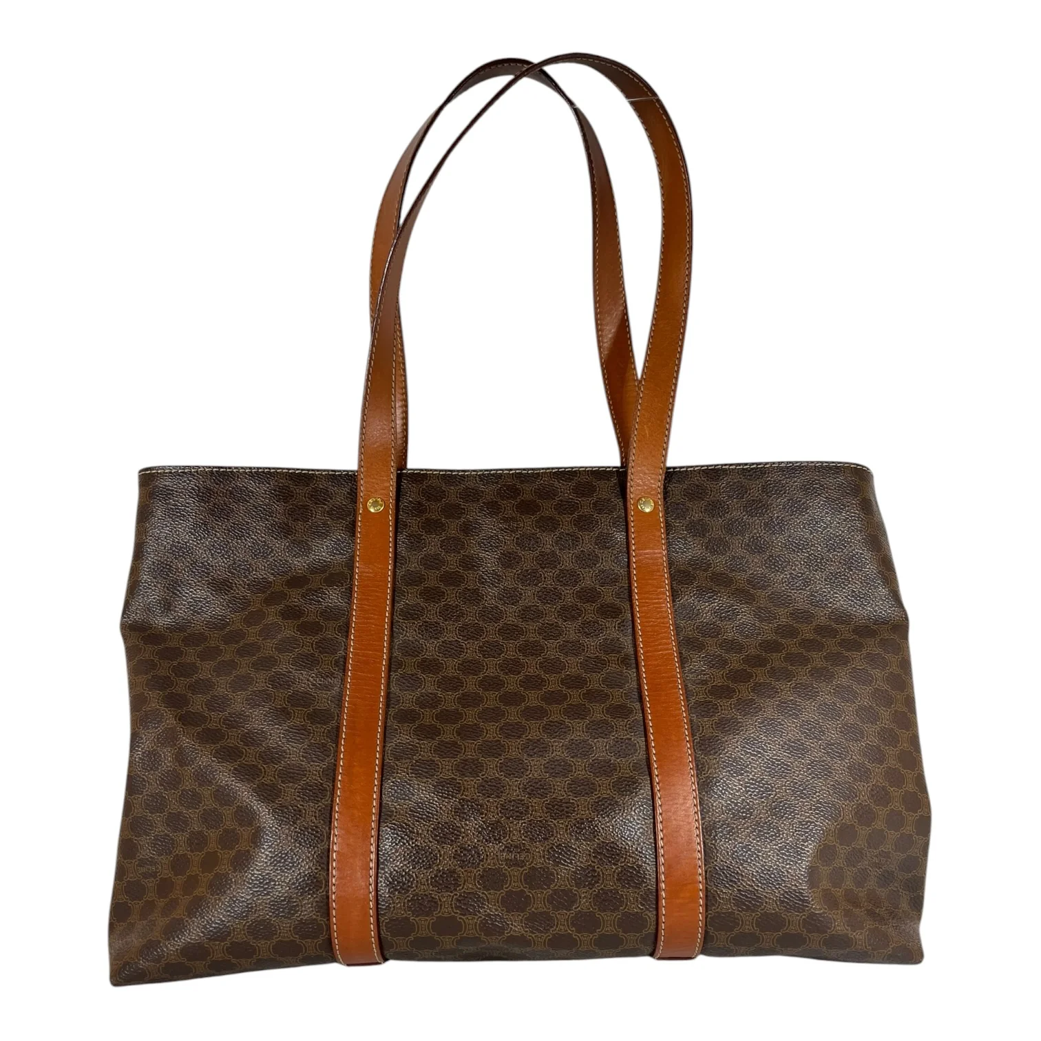 CELINE/Tote Bag/Monogram/Leather/BRW/MACADAM