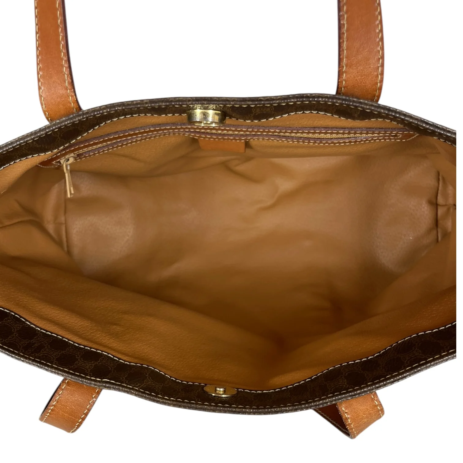 CELINE/Tote Bag/Monogram/Leather/BRW/MACADAM