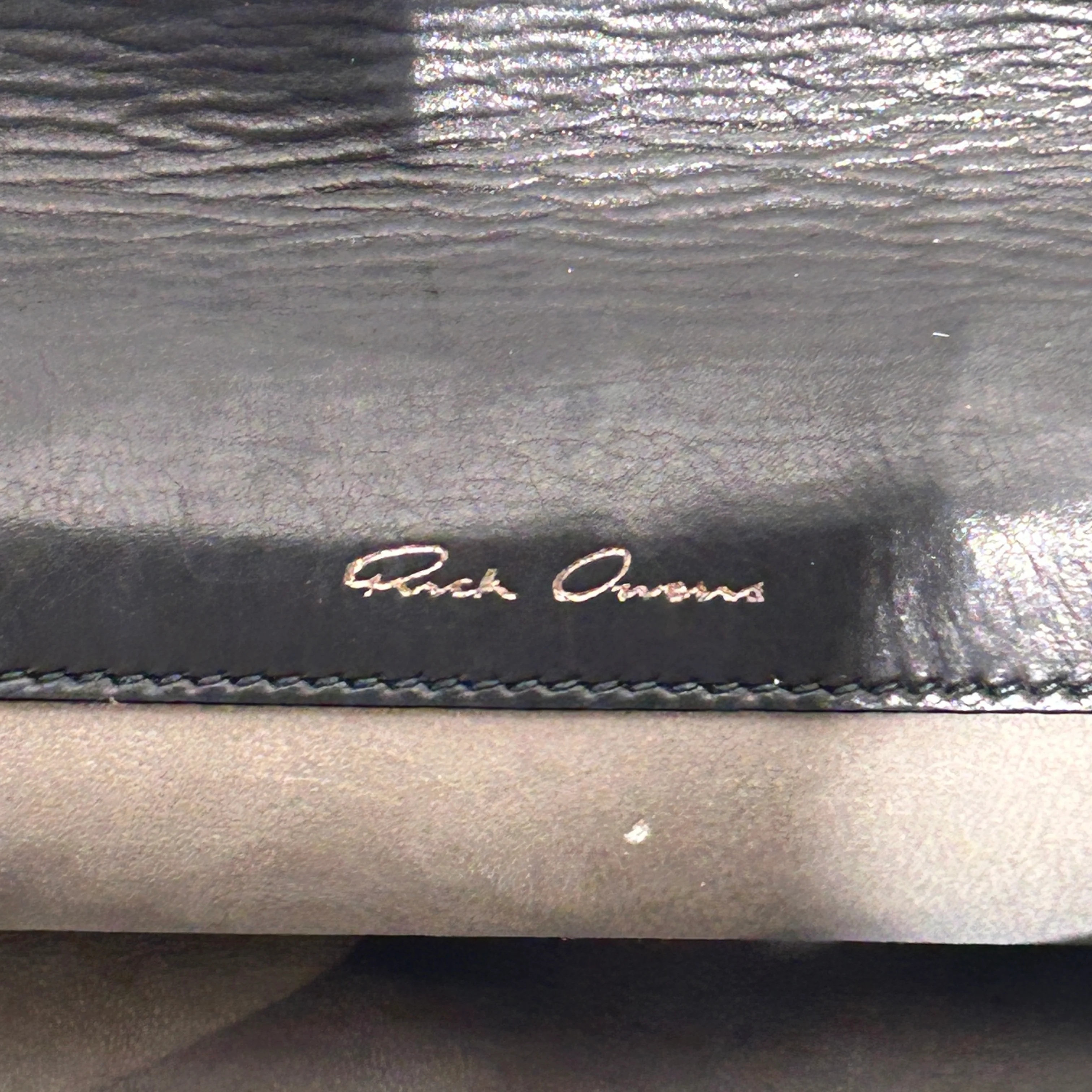 Rick Owens/Cross Body Bag/Leather/BLK/RECTANGULAR CROSSBODY