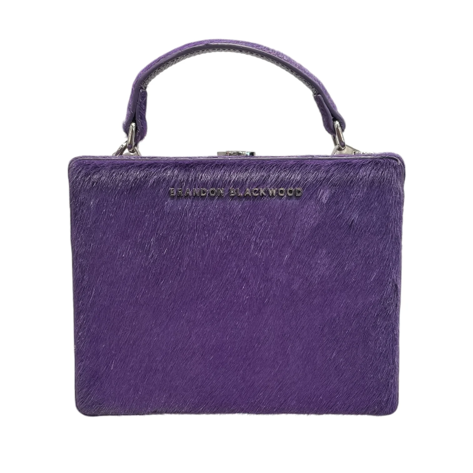 BRANDON BLACKWOOD/Hand Bag/Fake Fur/PPL/Purple Mini Kendrick Trunk
