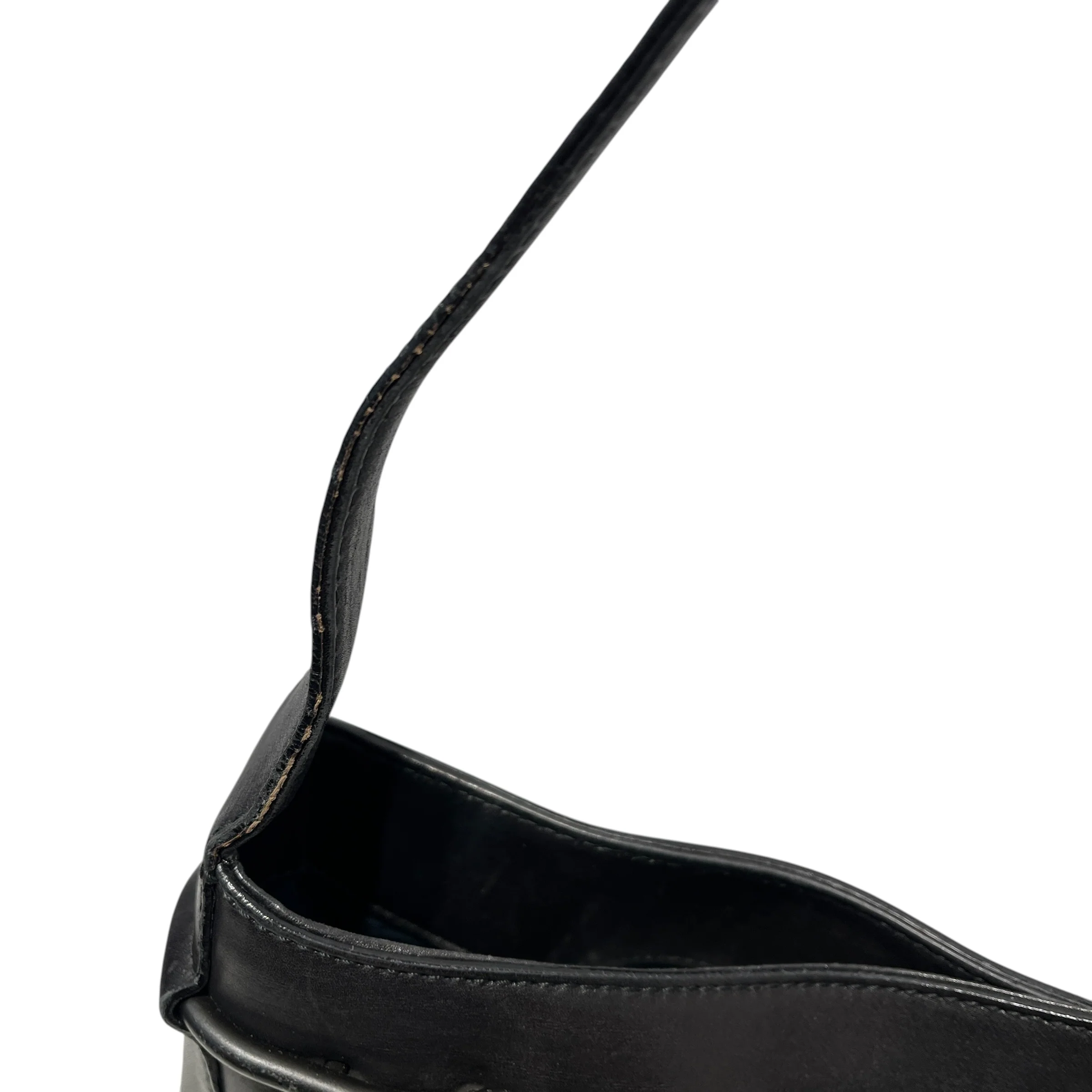 GUCCI/Hand Bag/Leather/BLK/VINTAGE HORSEBIT HOBO