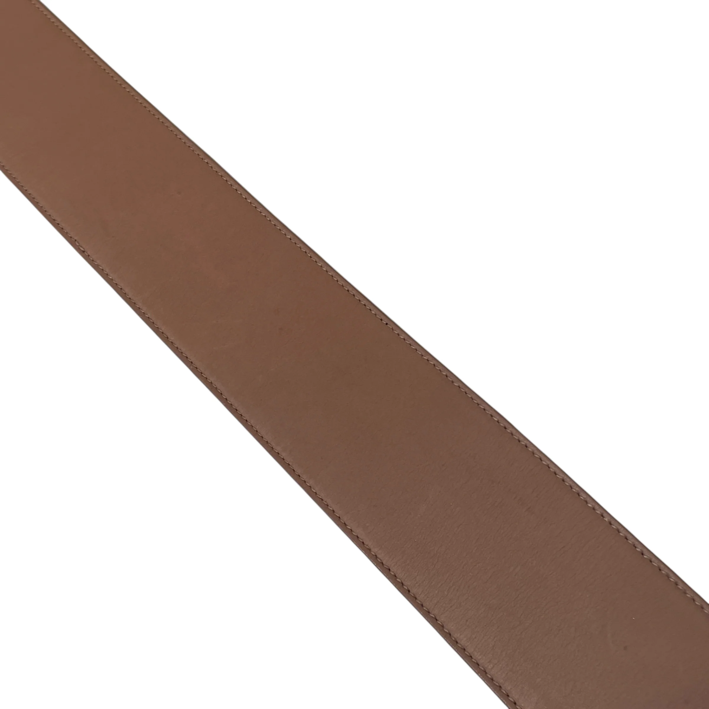 BOTTEGA VENETA/Belt/Leather/BEG/SQUARE GOLD BELT BUCKLE