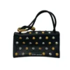 MARC JACOBS/Hand Bag/Leather/BLK/SILVER GOLD STUDS