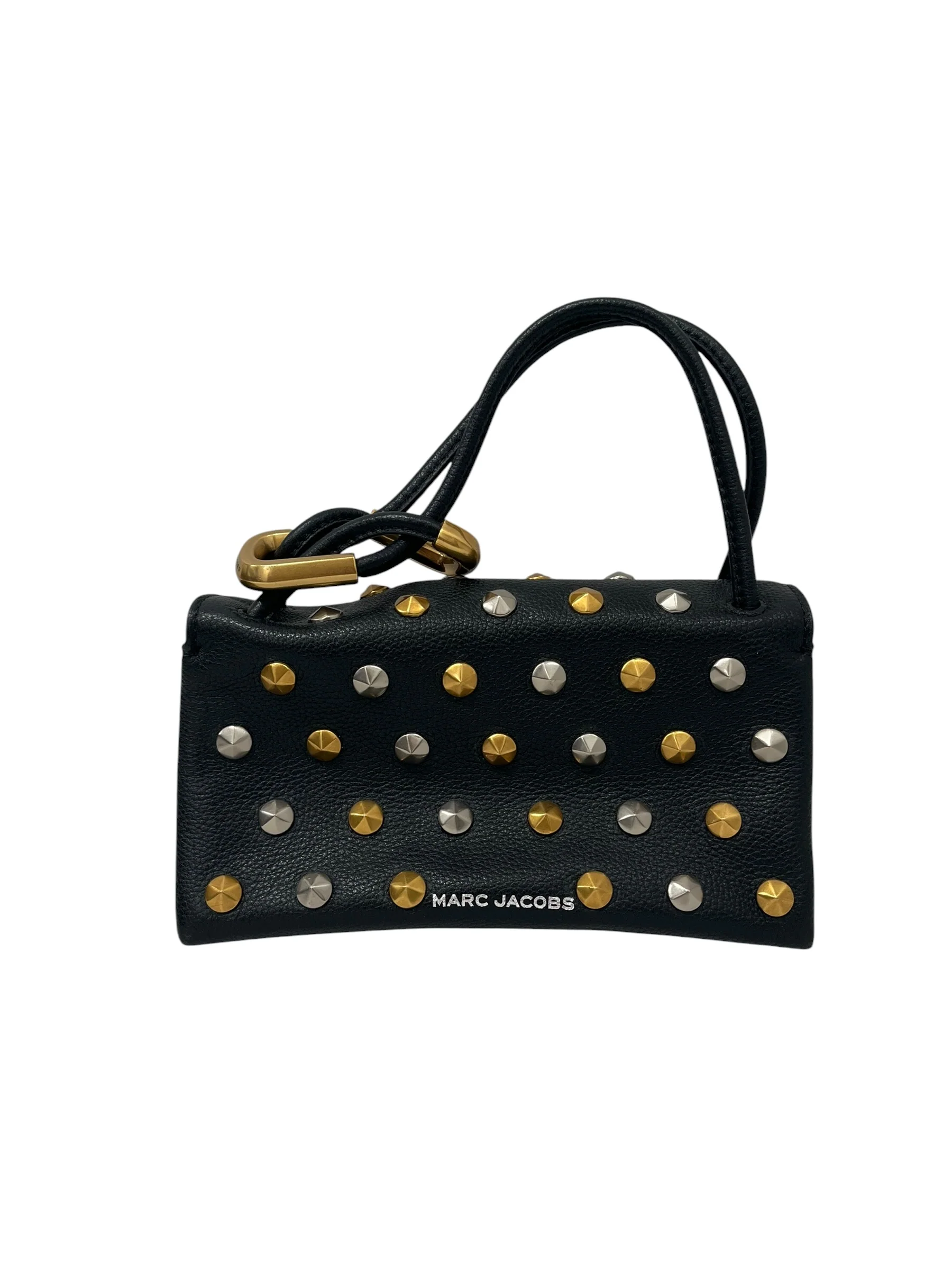 MARC JACOBS/Hand Bag/Leather/BLK/SILVER GOLD STUDS