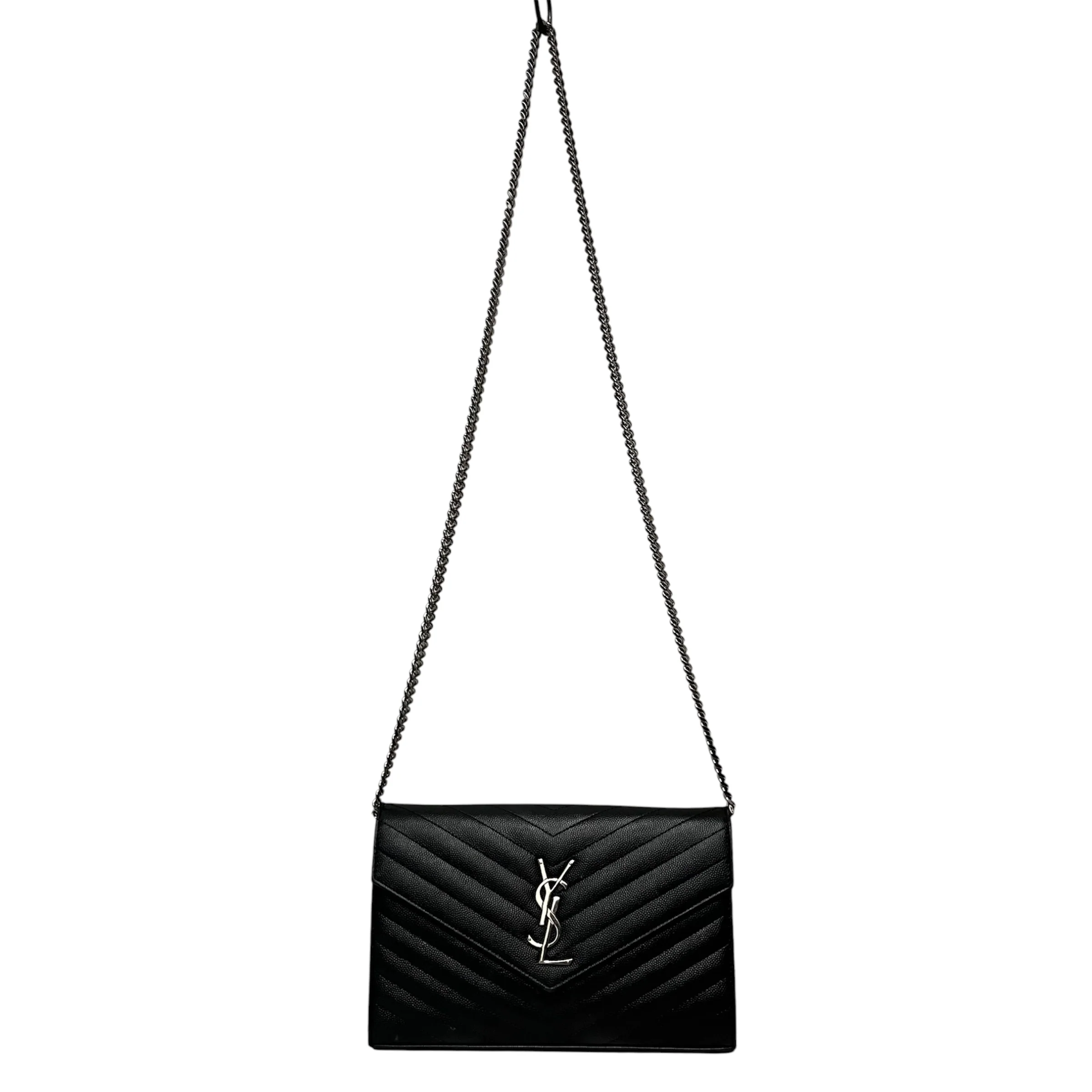 SAINT LAURENT/Cross Body Bag/Leather/BLK/