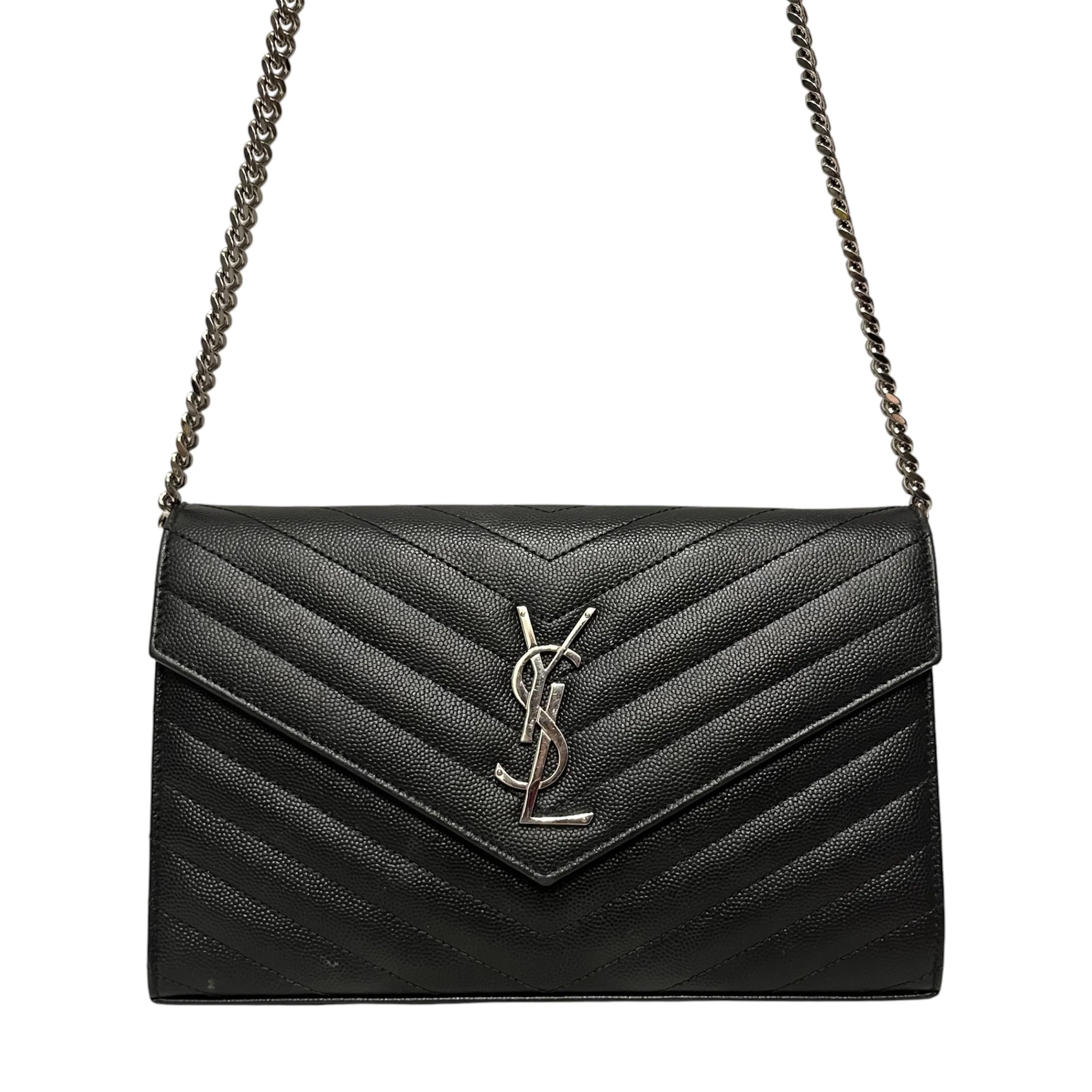 SAINT LAURENT/Cross Body Bag/Leather/BLK/