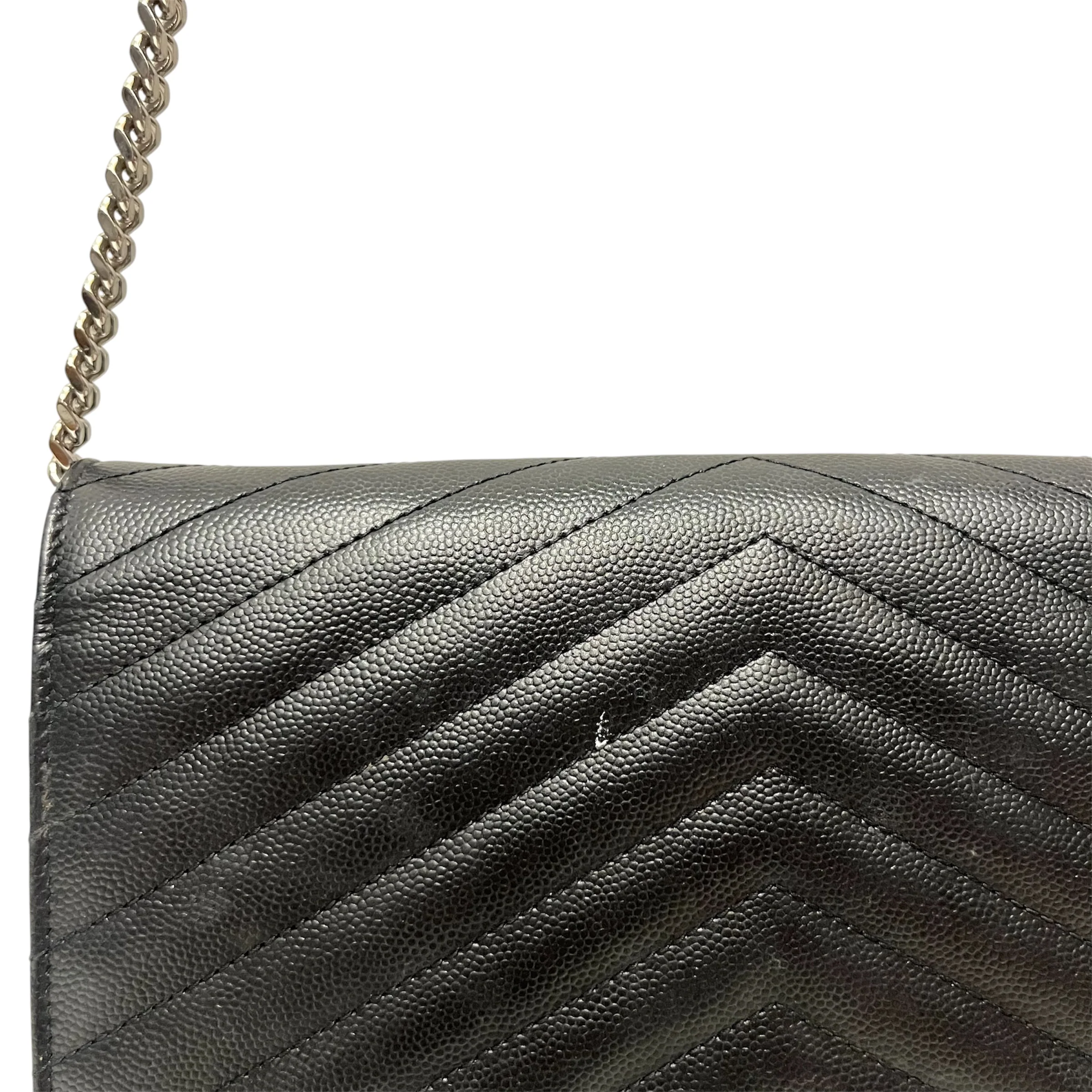 SAINT LAURENT/Cross Body Bag/Leather/BLK/