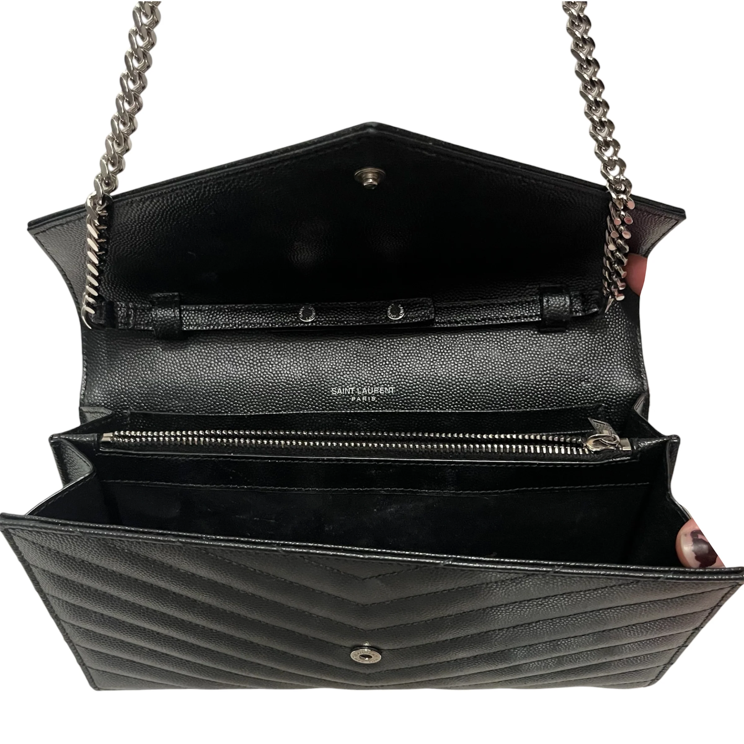 SAINT LAURENT/Cross Body Bag/Leather/BLK/