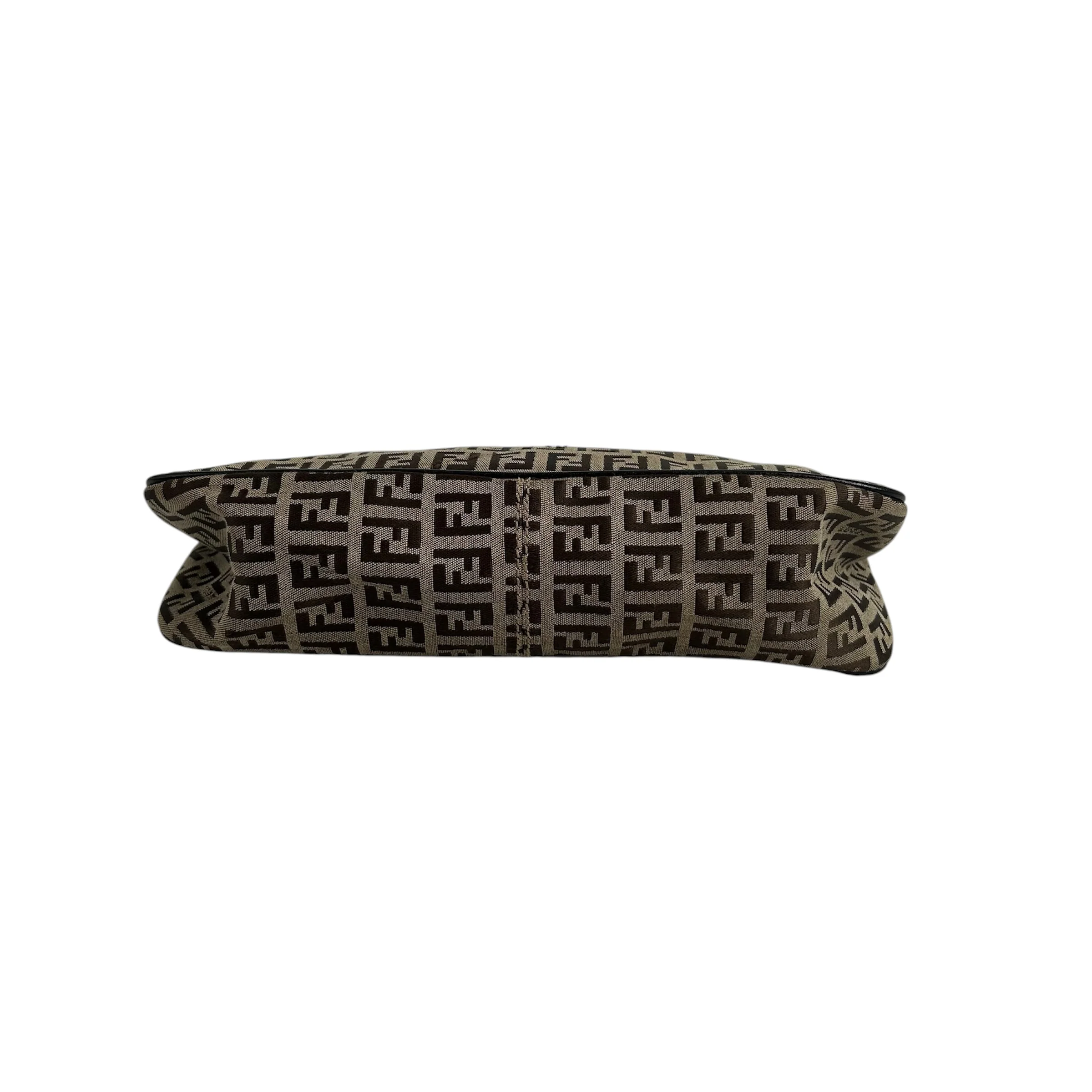 FENDI/Hand Bag/All Over Print/BRW/mini FENDI BLK STRAP