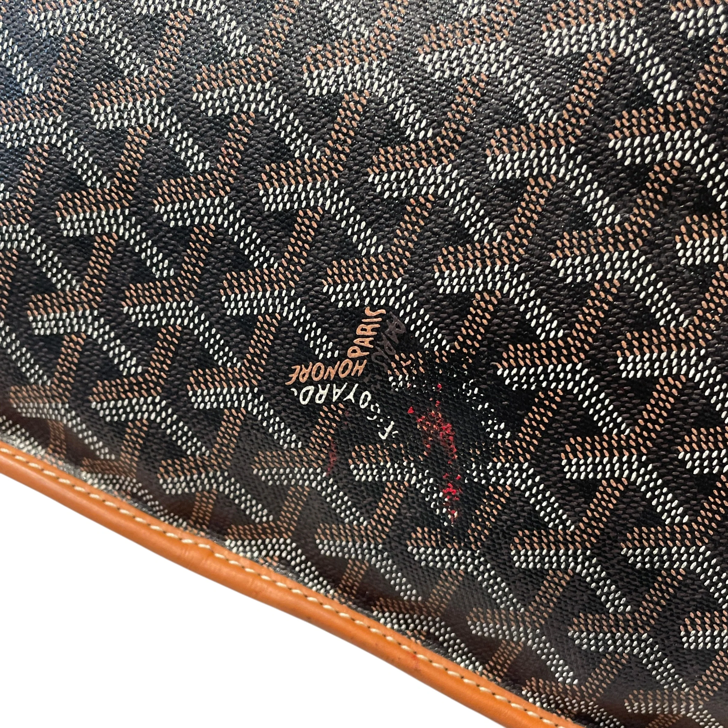 GOYARD/Cross Body Bag/All Over Print/Leather/BLK/belvedere pm messenger/brown