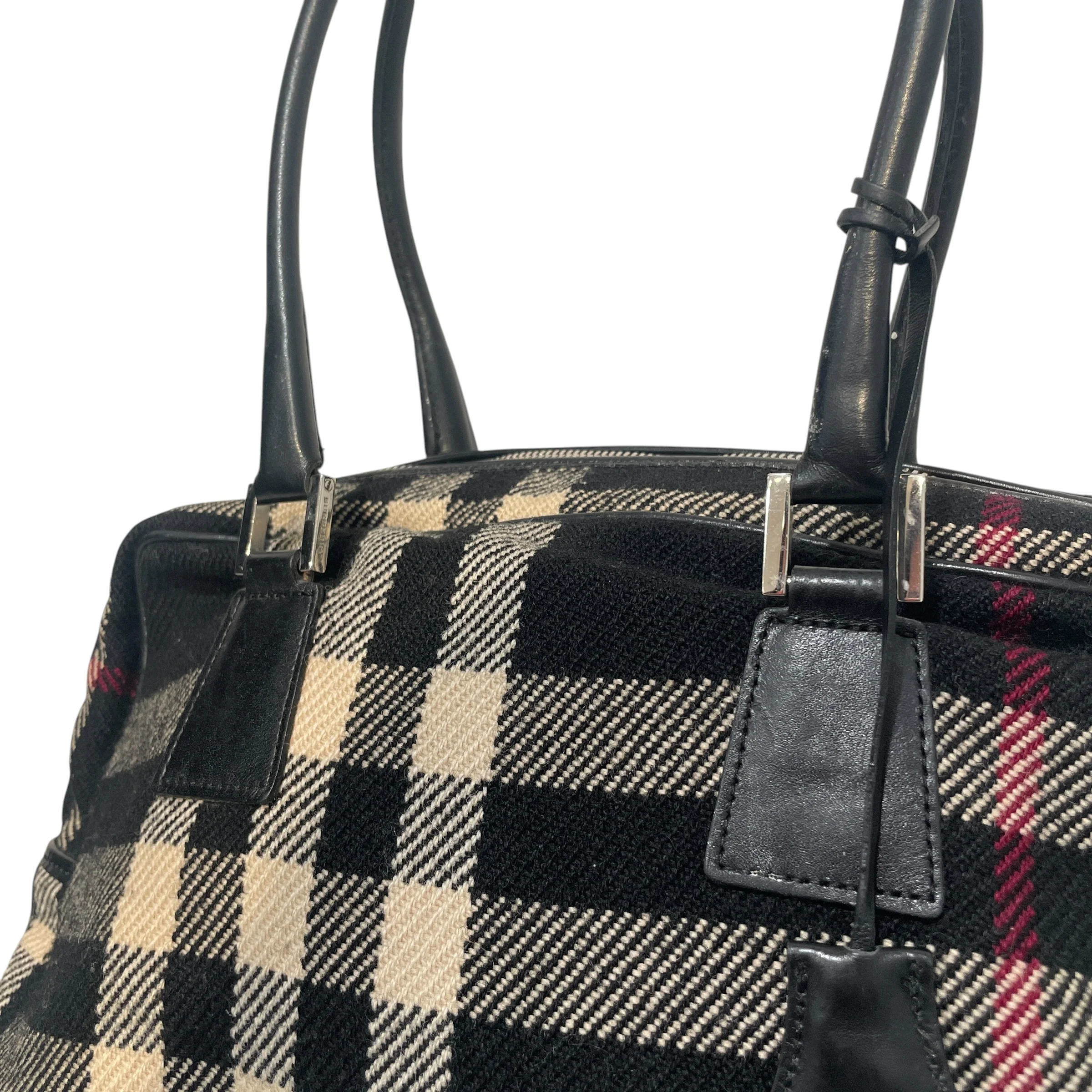 BURBERRY/Hand Bag/Plaid/Cotton/BLK/Nova Check