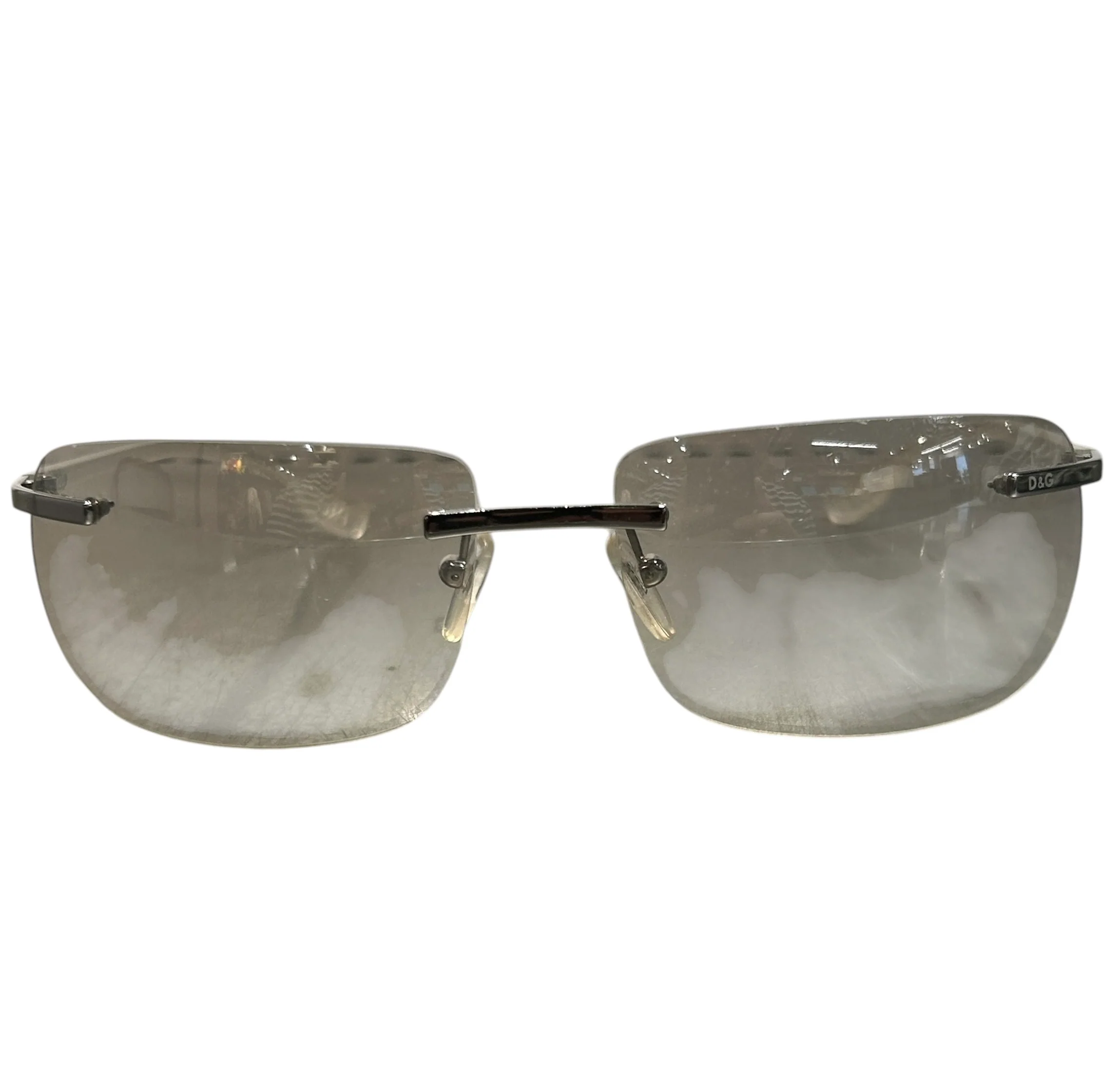 DOLCE&GABBANA/Sunglasses/Plastic/SLV/Vintage Rimless