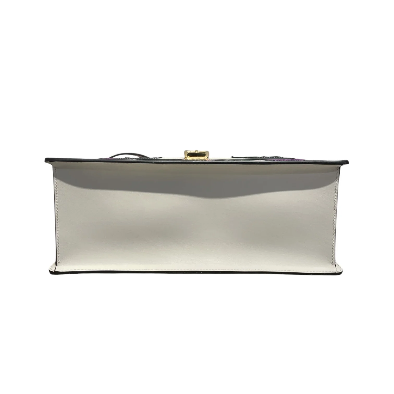 GUCCI/Cross Body Bag/Stripe/Leather/WHT/Sylvie Embroidered Medium