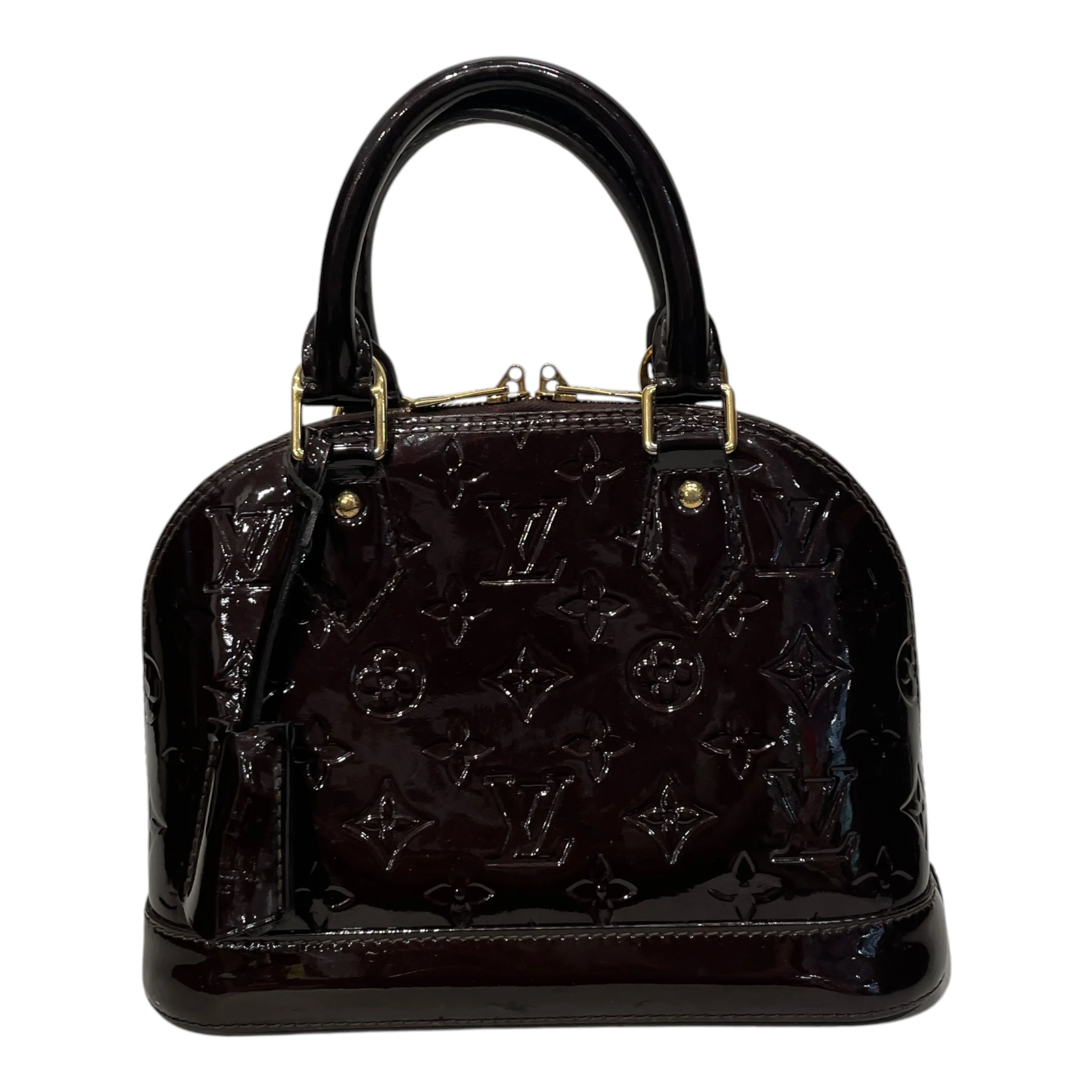 LOUIS VUITTON/Cross Body Bag/Monogram/Leather/BRD/VERNIS ALMA BB