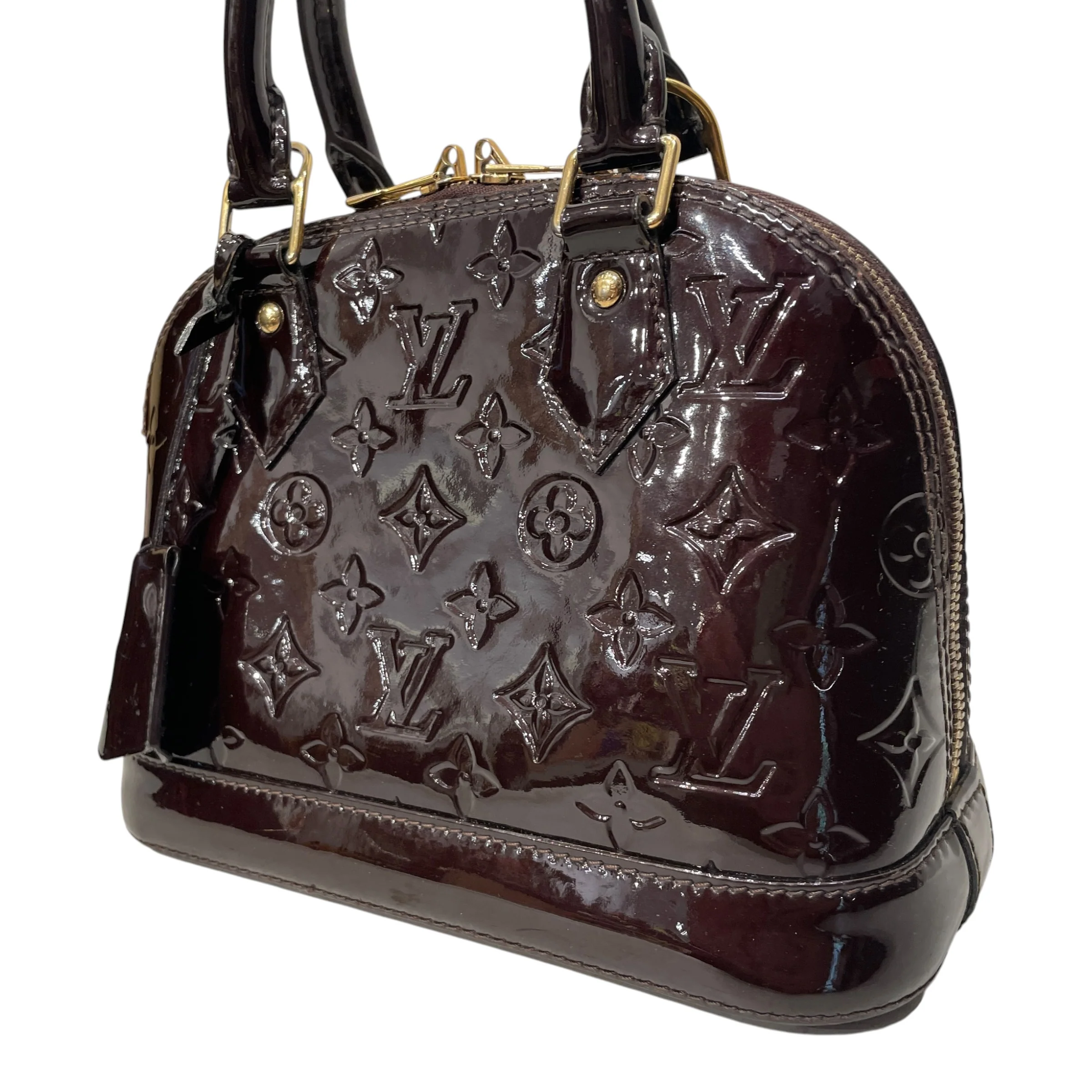 LOUIS VUITTON/Cross Body Bag/Monogram/Leather/BRD/VERNIS ALMA BB
