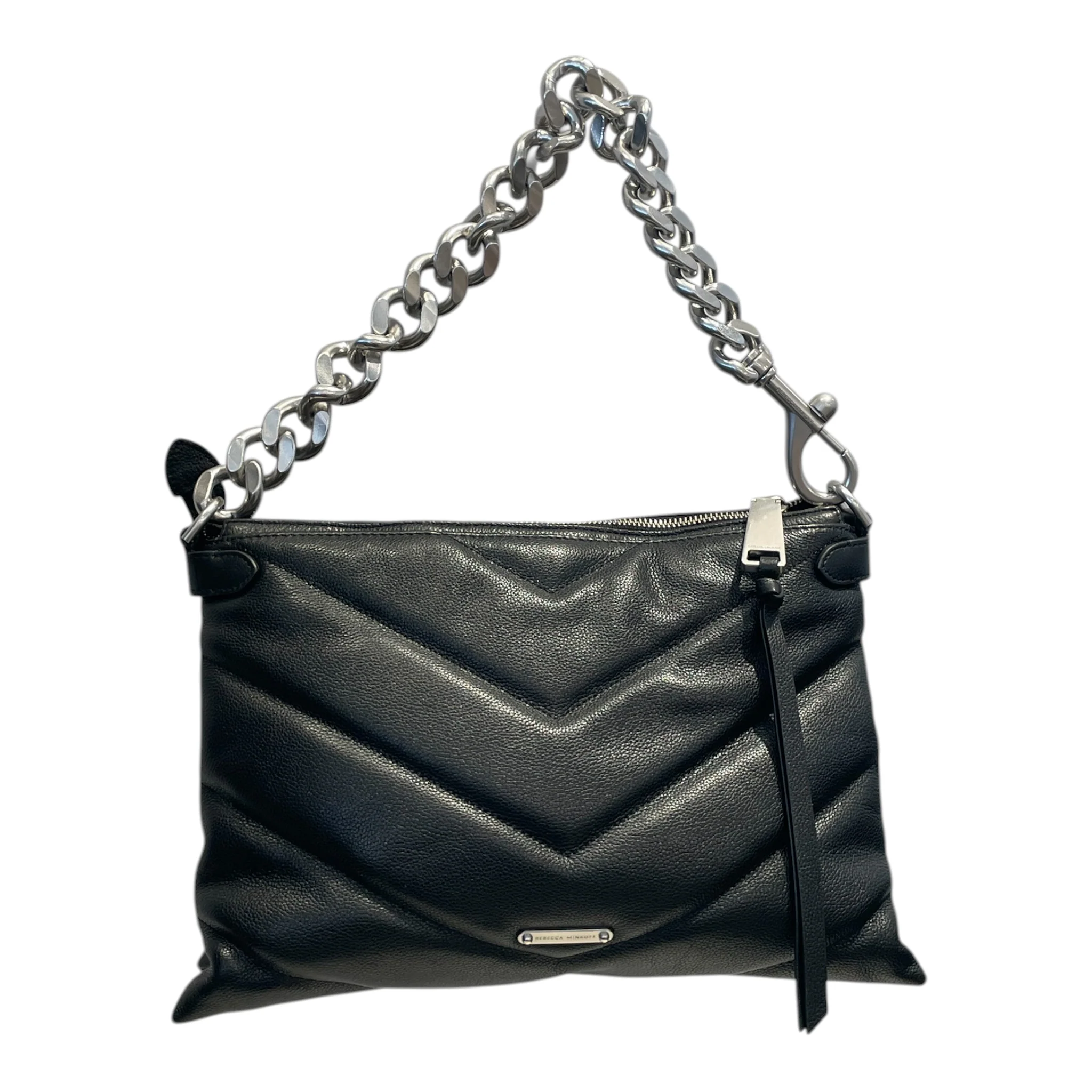 REBECCA MINKOFF/Cross Body Bag/Leather/BLK/QUILTED SHOULER BAG
