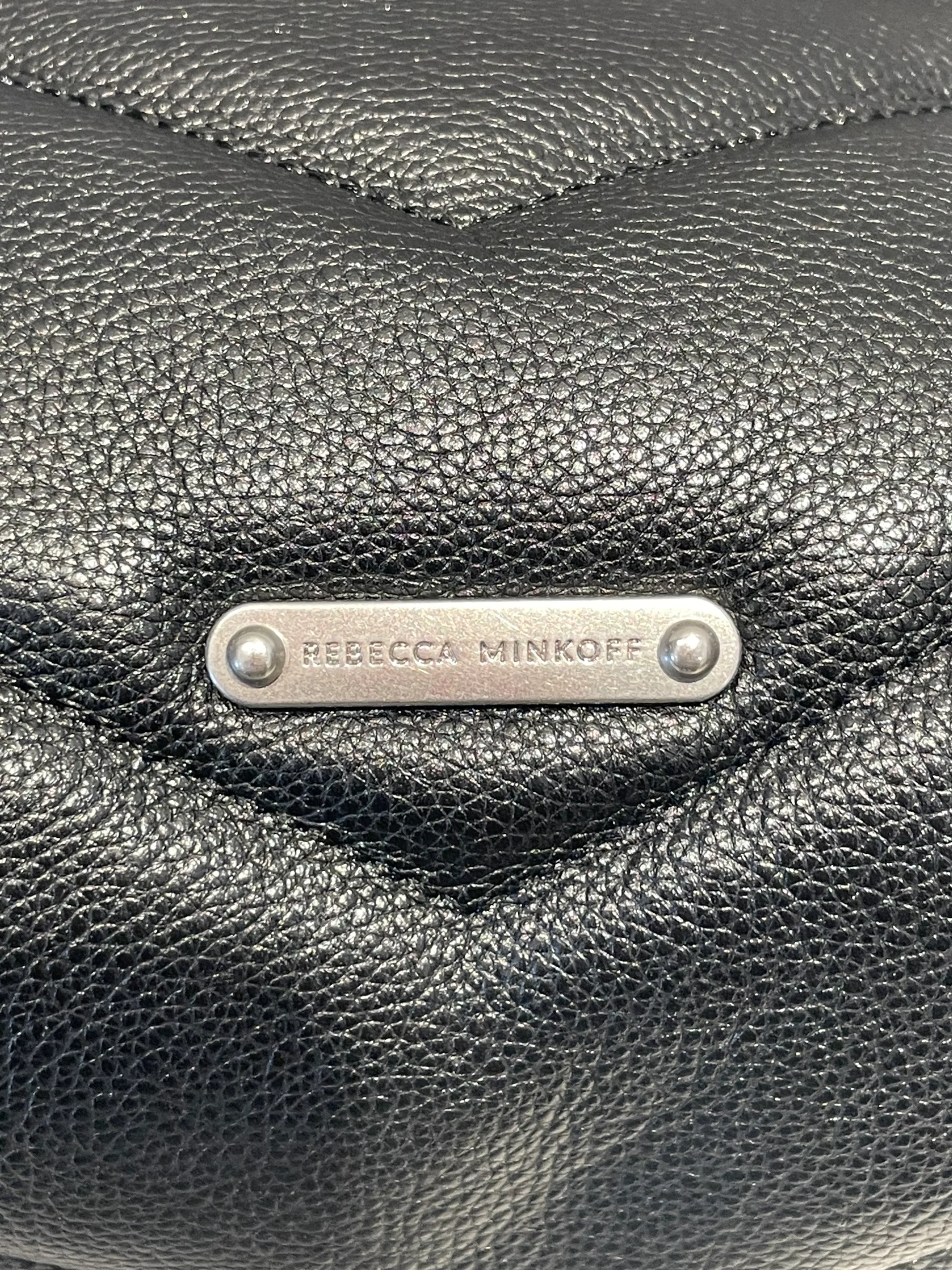 REBECCA MINKOFF/Cross Body Bag/Leather/BLK/QUILTED SHOULER BAG