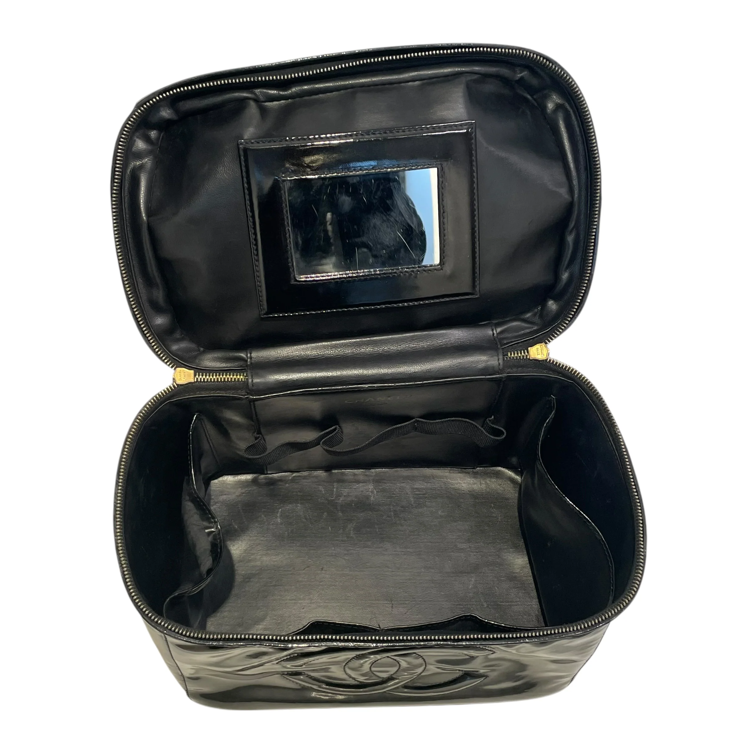 CHANEL/Bag/Leather/BLK/vanity case large cc