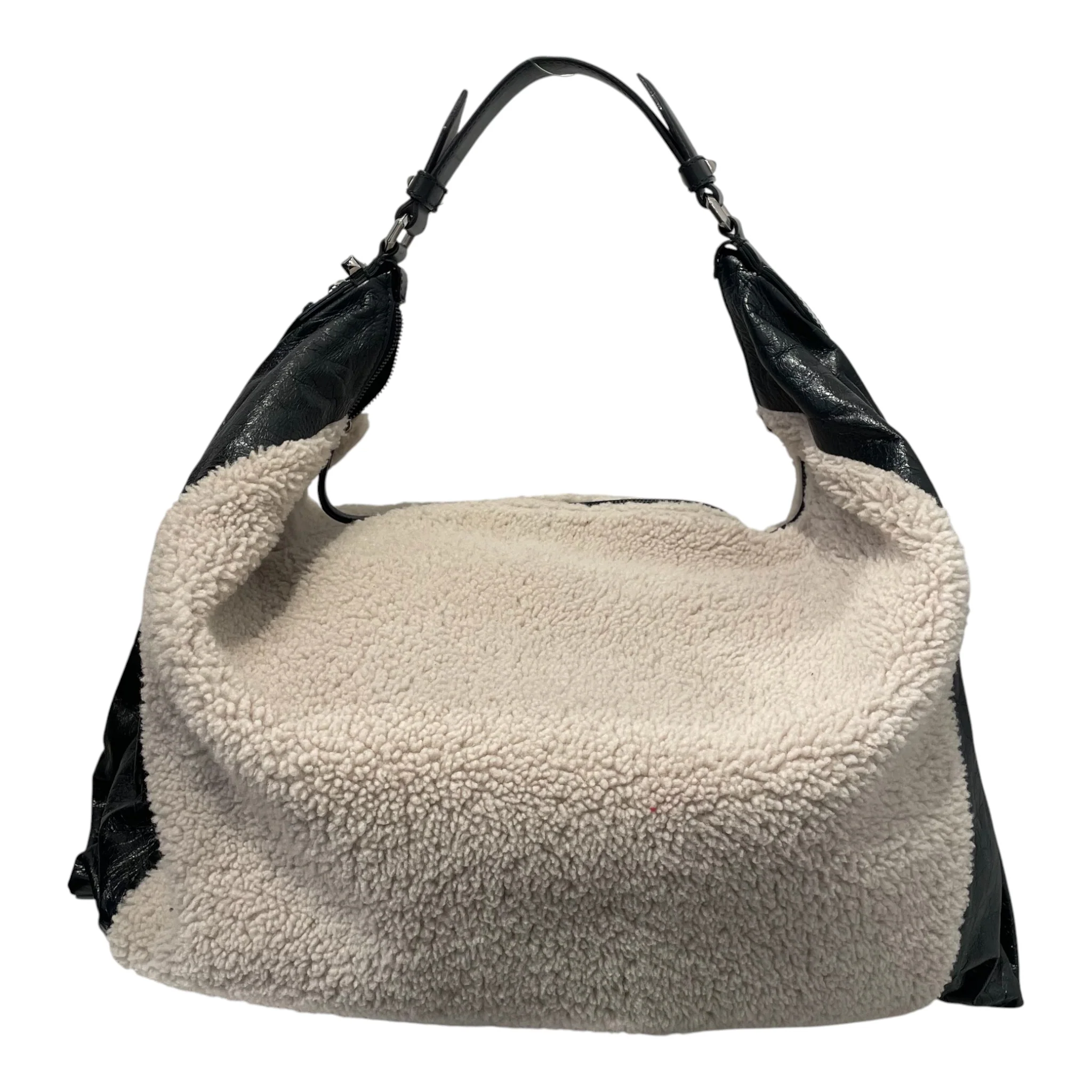 JIMMY CHOO/Bag/Leather/BLK/SHEARLING
