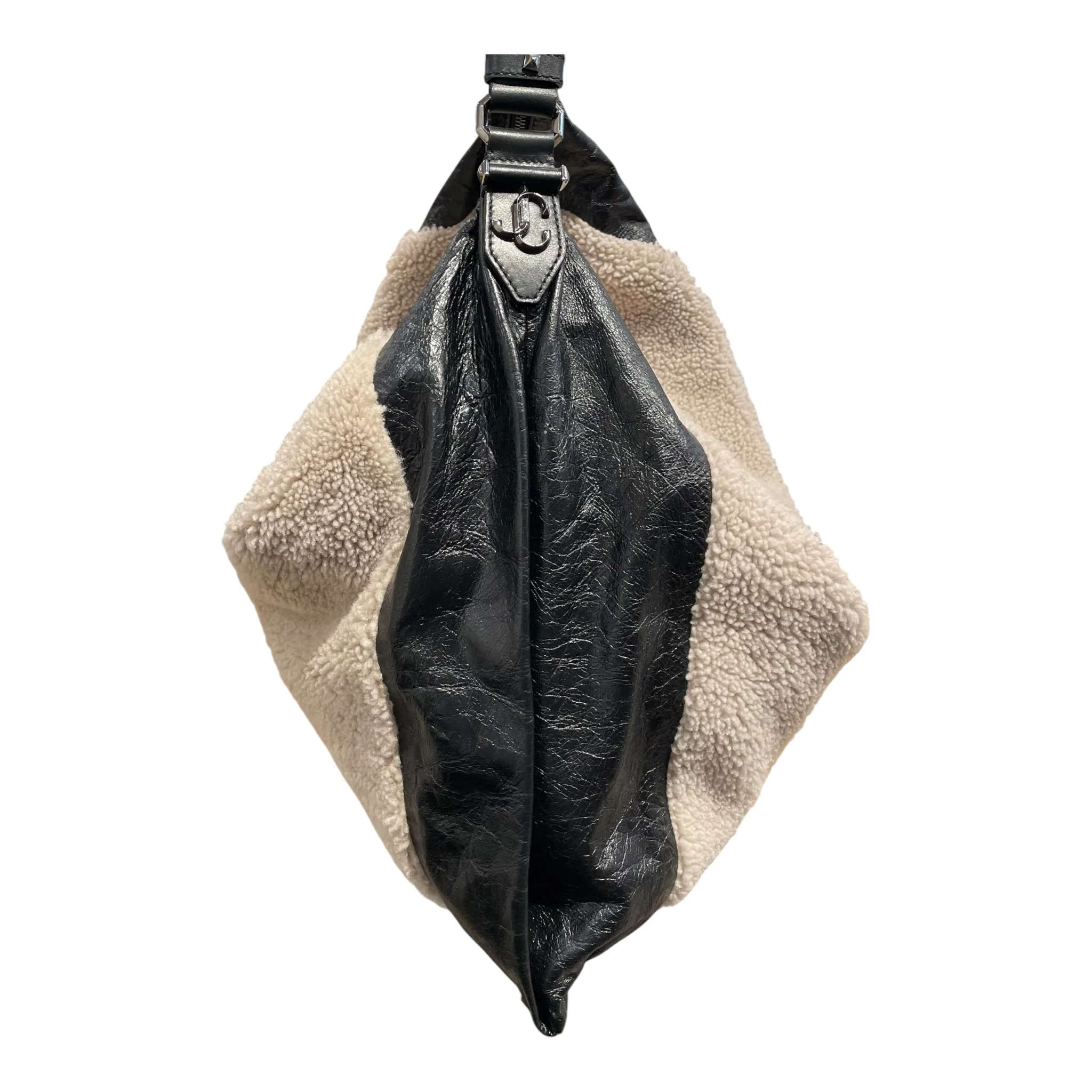 JIMMY CHOO/Bag/Leather/BLK/SHEARLING