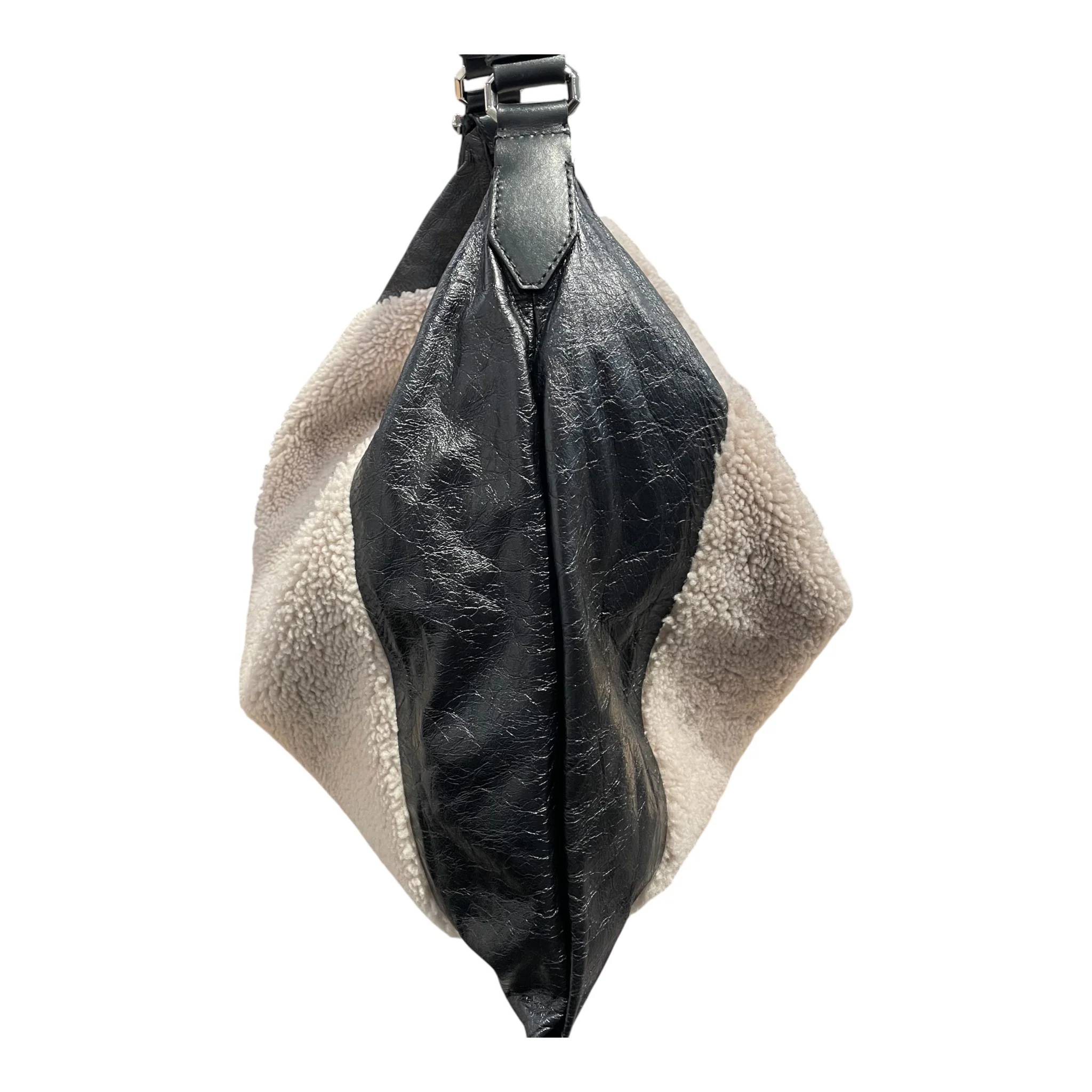 JIMMY CHOO/Bag/Leather/BLK/SHEARLING