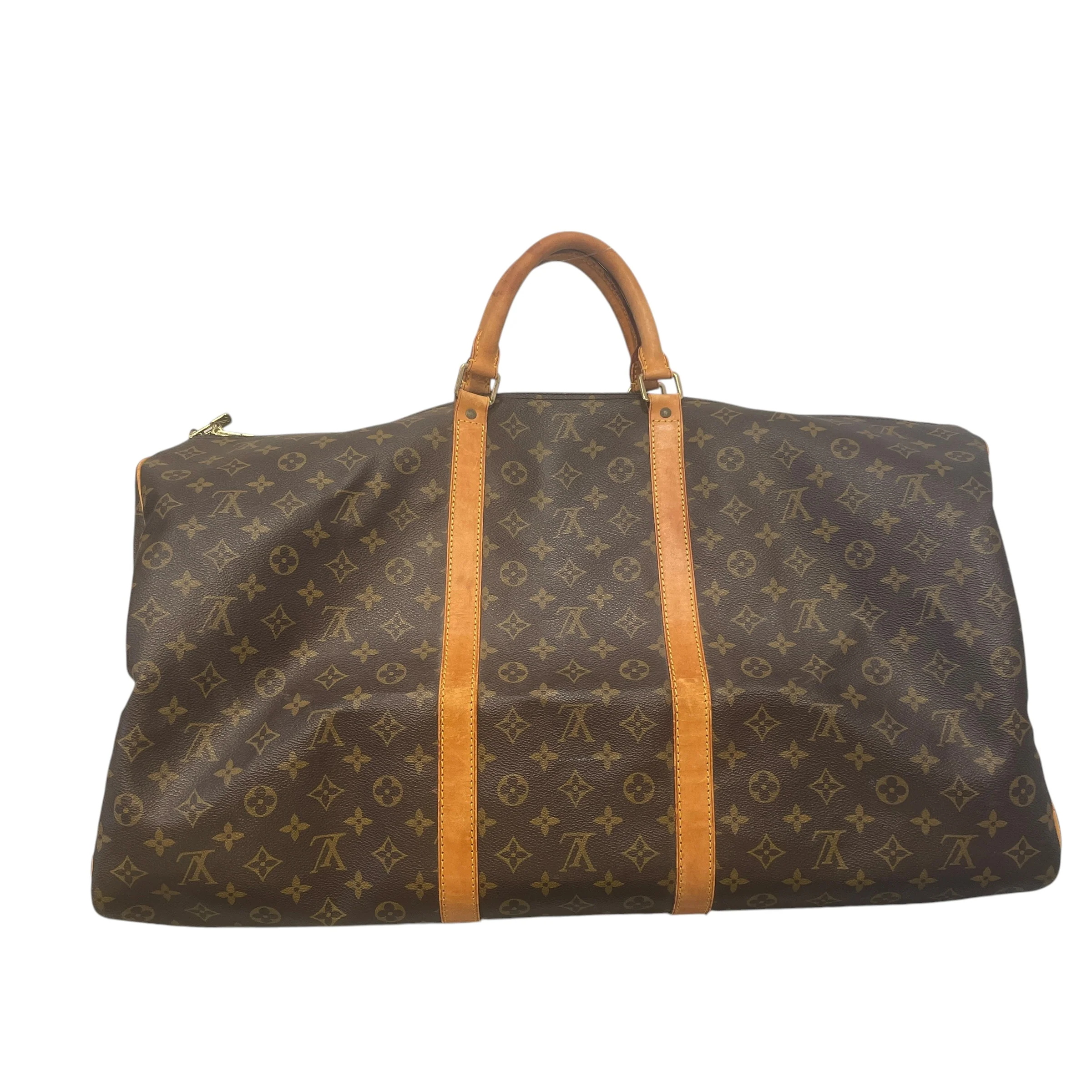 LOUIS VUITTON/Boston Bag/Monogram/Leather/BRW/Monogram 60 Keepall Boston Bag