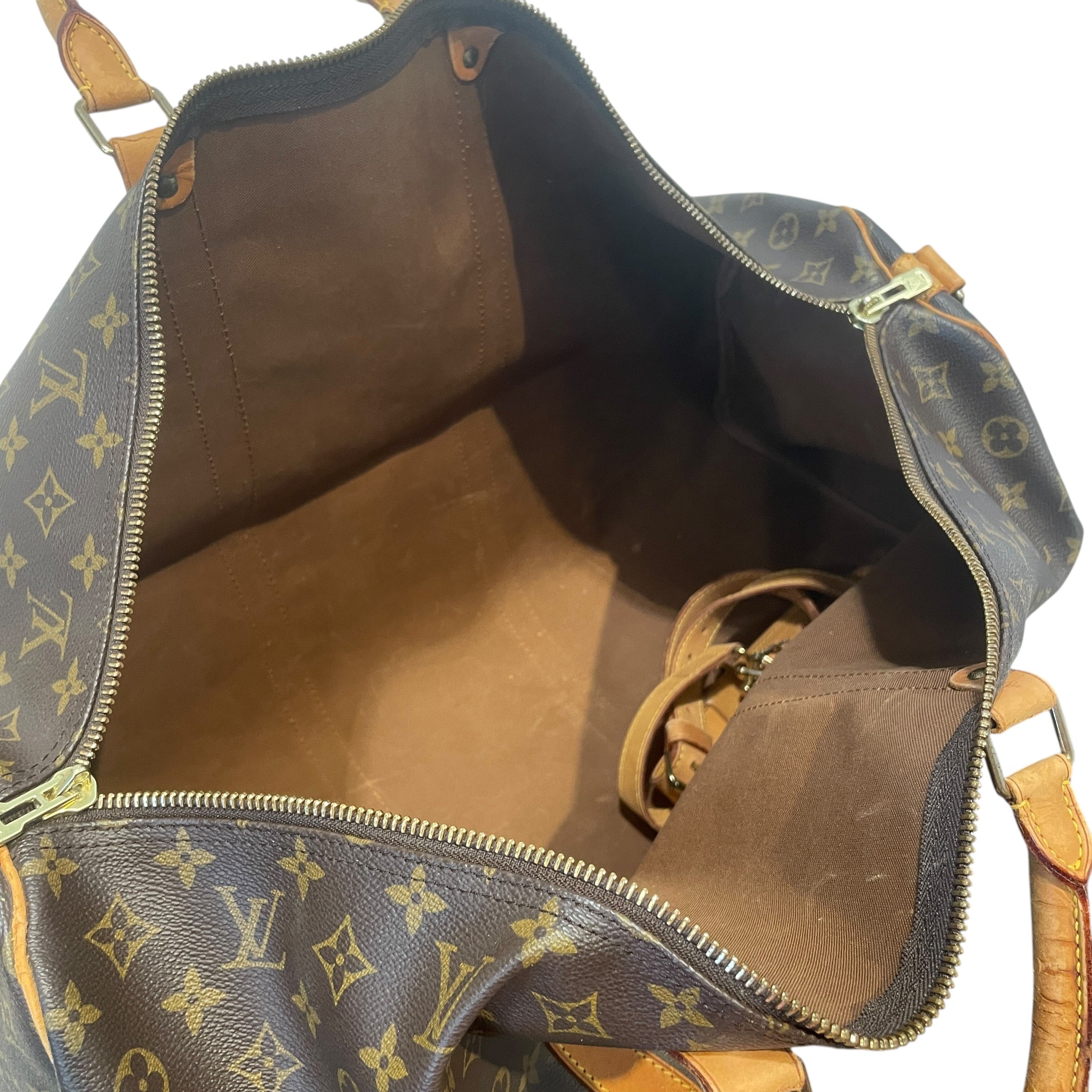 LOUIS VUITTON/Boston Bag/Monogram/Leather/BRW/Monogram 60 Keepall Boston Bag